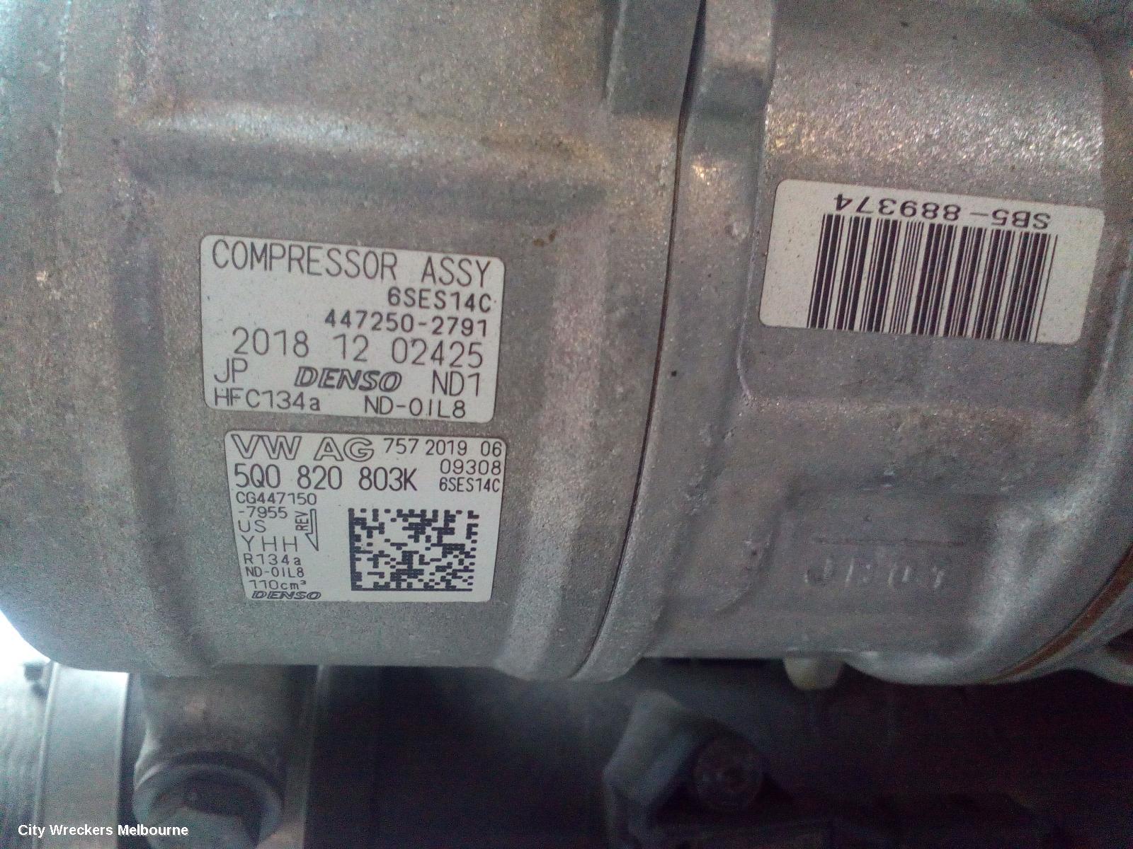 VOLKSWAGEN TIGUAN A/C COMPRESSOR, 5NA, 2.0, PETROL, 06/2016 ONWARDS - Image 1