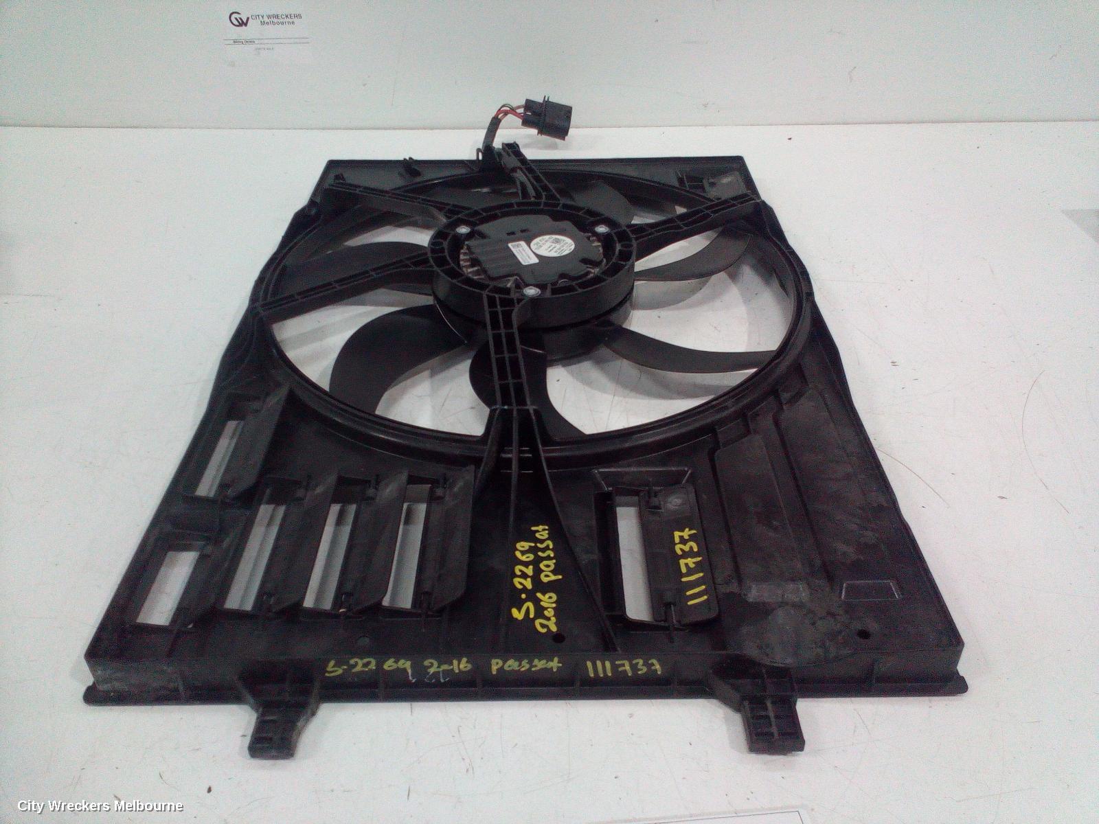 VOLKSWAGEN PASSAT FAN, SINGLE FAN ASSY, PETROL, B8/MK7, 06/2015 - 06/2021 - Image 1