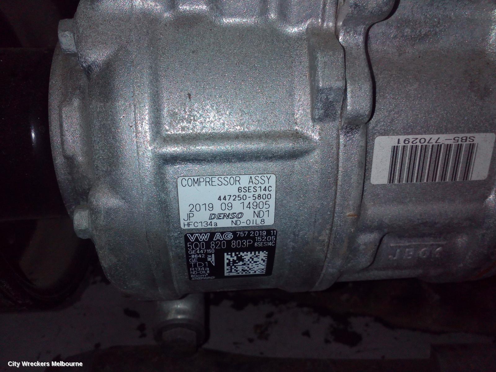 VOLKSWAGEN GOLF A/C COMPRESSOR, GEN 7, 1.4/1.8, PETROL, 03/2013 - 08/2020 - Image 2