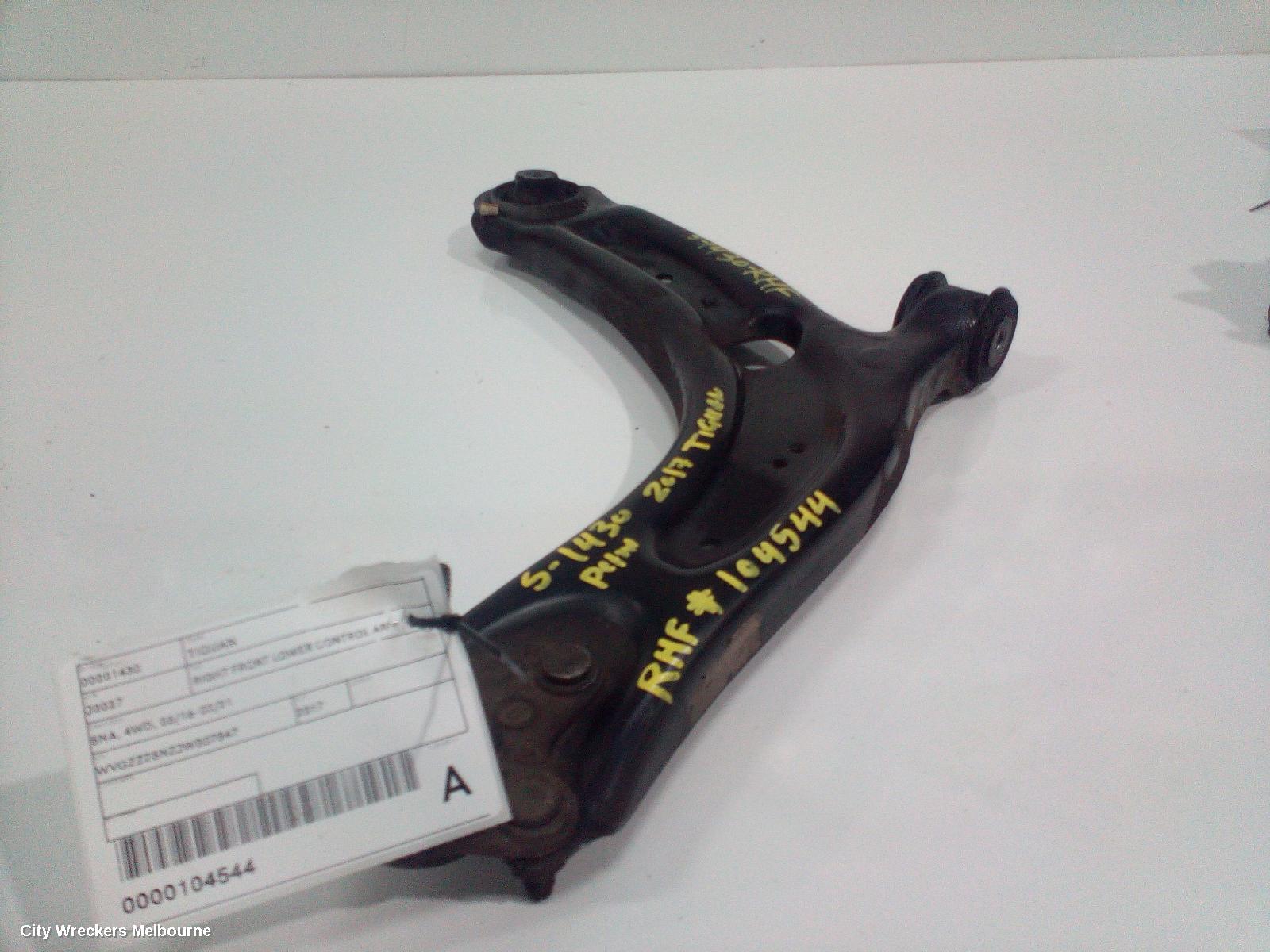 VOLKSWAGEN TIGUAN RIGHT FRONT LOWER CONTROL ARM, 5NA, 4WD, 06/2016 - 02/2021 - Image 1