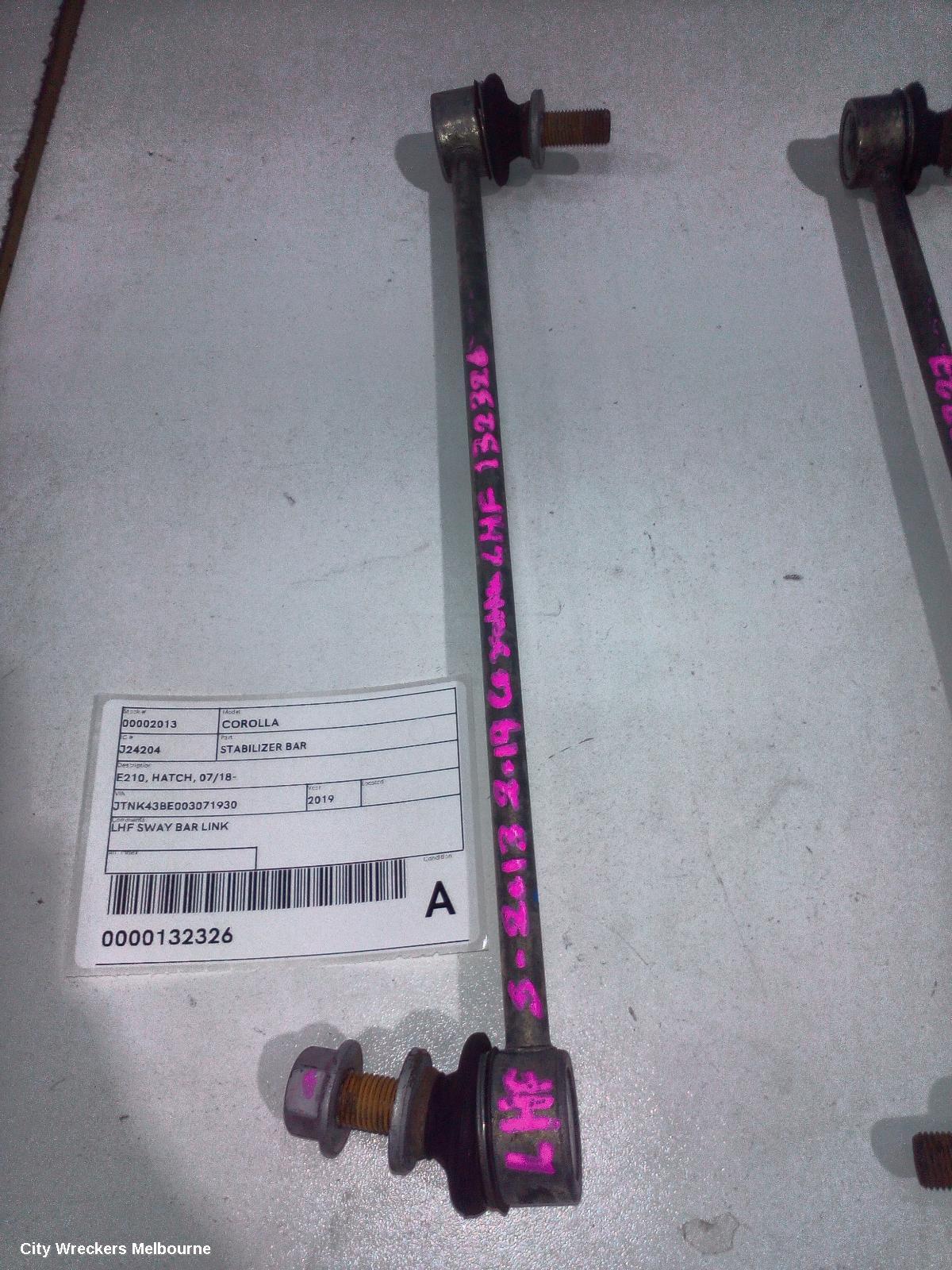 TOYOTA COROLLA STABILISER BAR, E210, HATCH, 07/2018 ONWARDS - Image 2