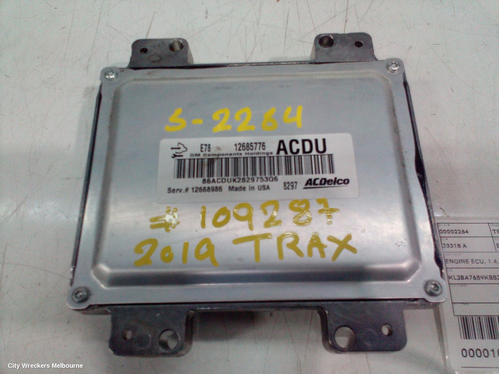 HOLDEN TRAX ECU, ENGINE ECU, 1.4, PETROL, TURBO, ECU ONLY, TJ SERIES, 08/2014 - 12/2020 - Image 2