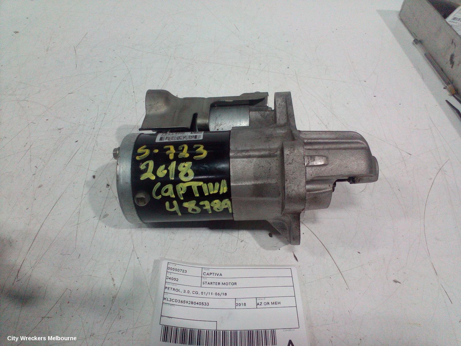 HOLDEN CAPTIVA STARTER, PETROL, 3.0, CG, 01/2011 - 06/2018 - Image 1