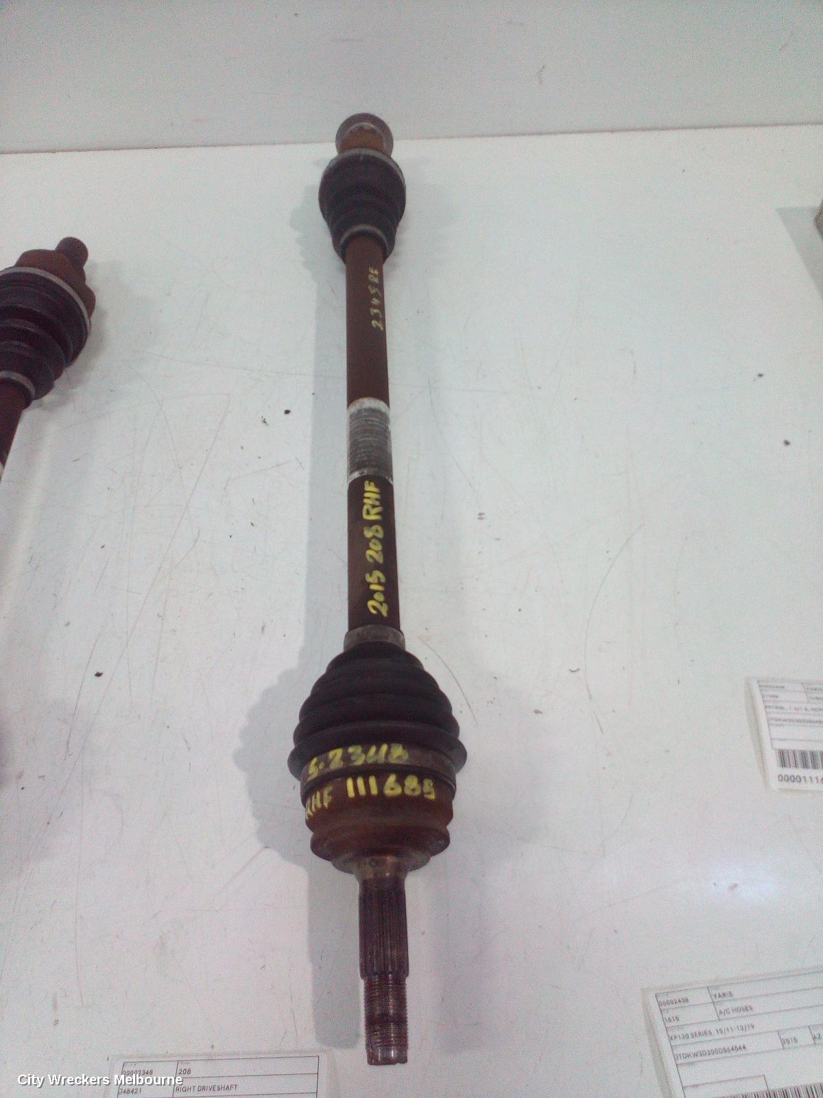 PEUGEOT 208 RIGHT DRIVESHAFT, FRONT, PETROL, 1.6, VF3* 5FS, A9, 10/2012 - 05/2015 - Image 2