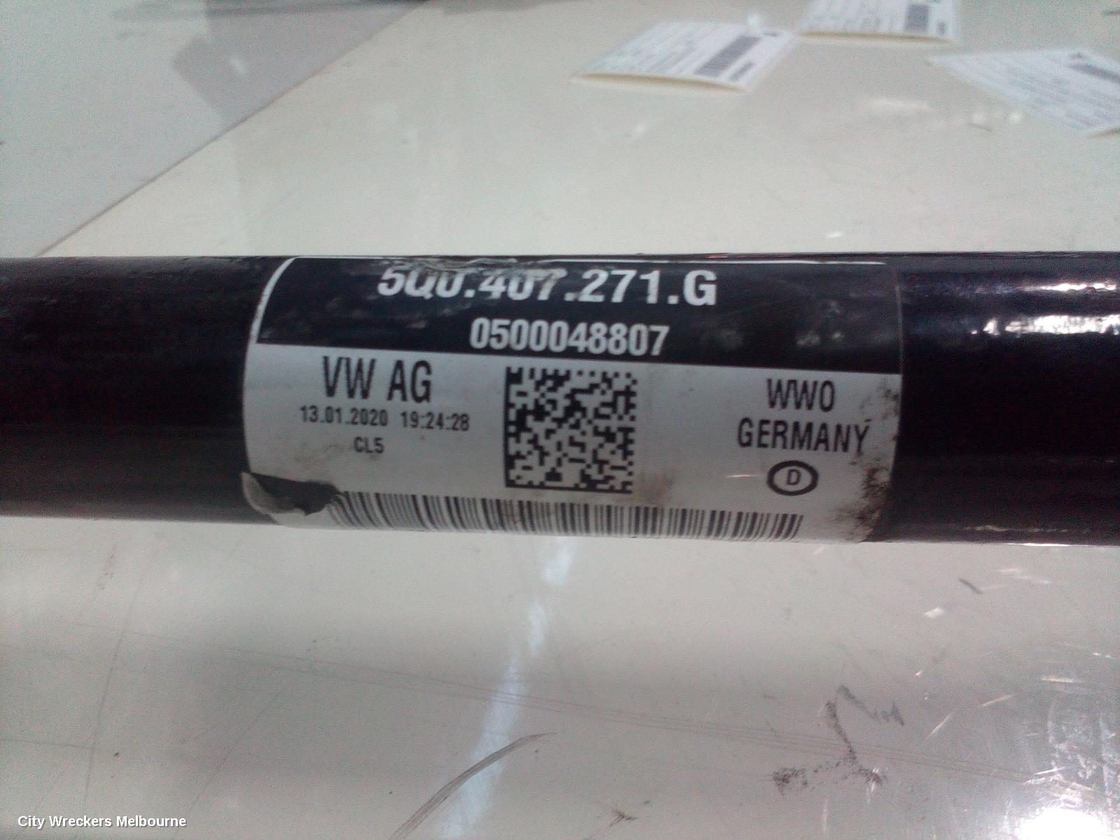 VOLKSWAGEN GOLF LEFT DRIVESHAFT, FRONT, AUTO T/M, PETROL, 1.4, GEN 7, 03/2017 - 08/2020 - Image 2