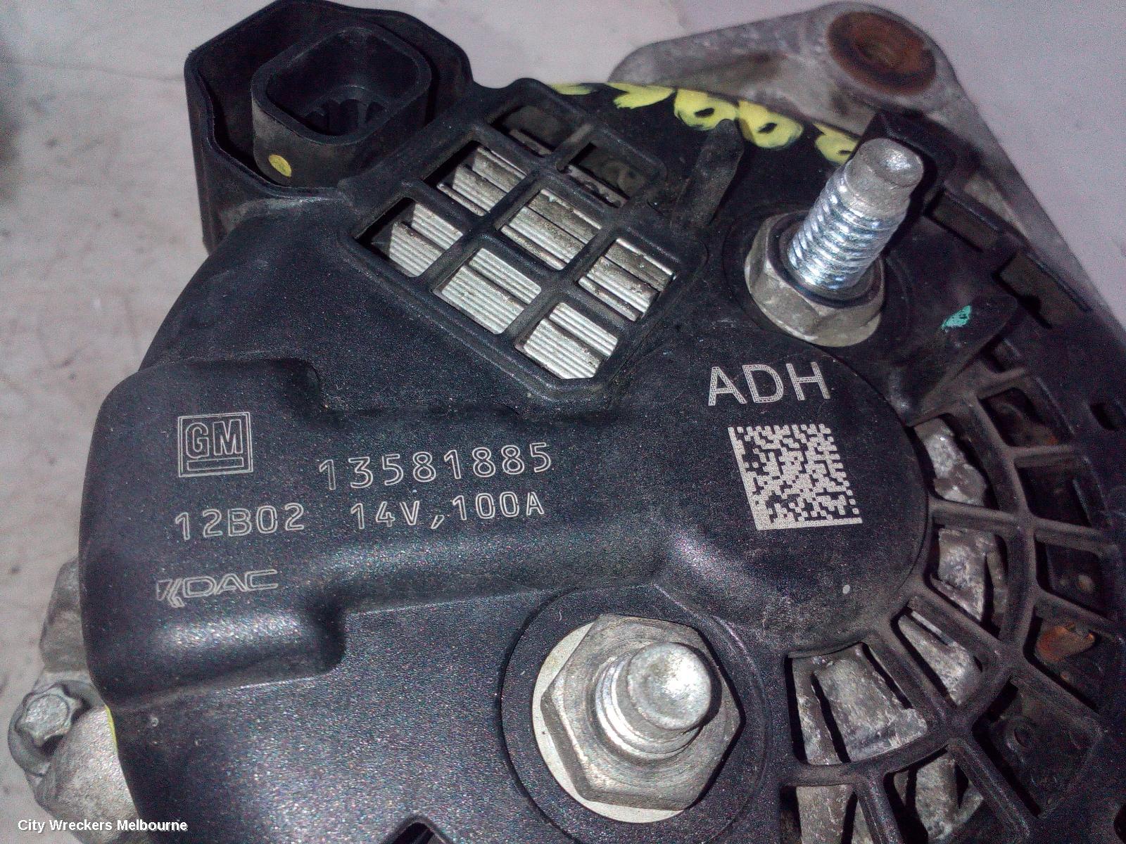 HOLDEN CRUZE ALTERNATOR, PETROL, 1.4, 19UN, TURBO, JH (8TH VIN IS 8), 03/2011 - 01/2017 - Image 1