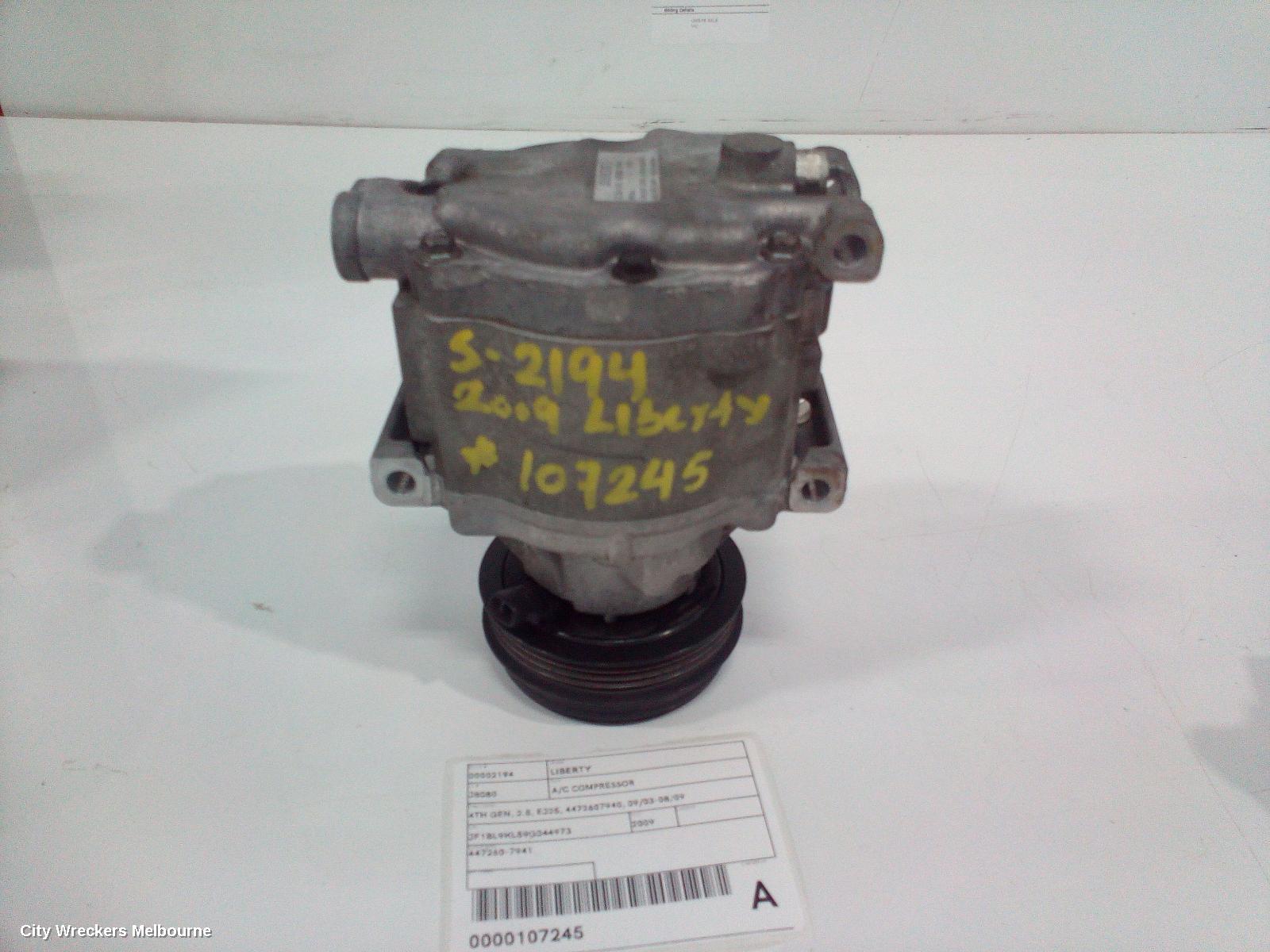 SUBARU LIBERTY A/C COMPRESSOR, 4TH GEN, 2.5, EJ25, 4472607940, 09/2003 - 08/2009 - Image 1