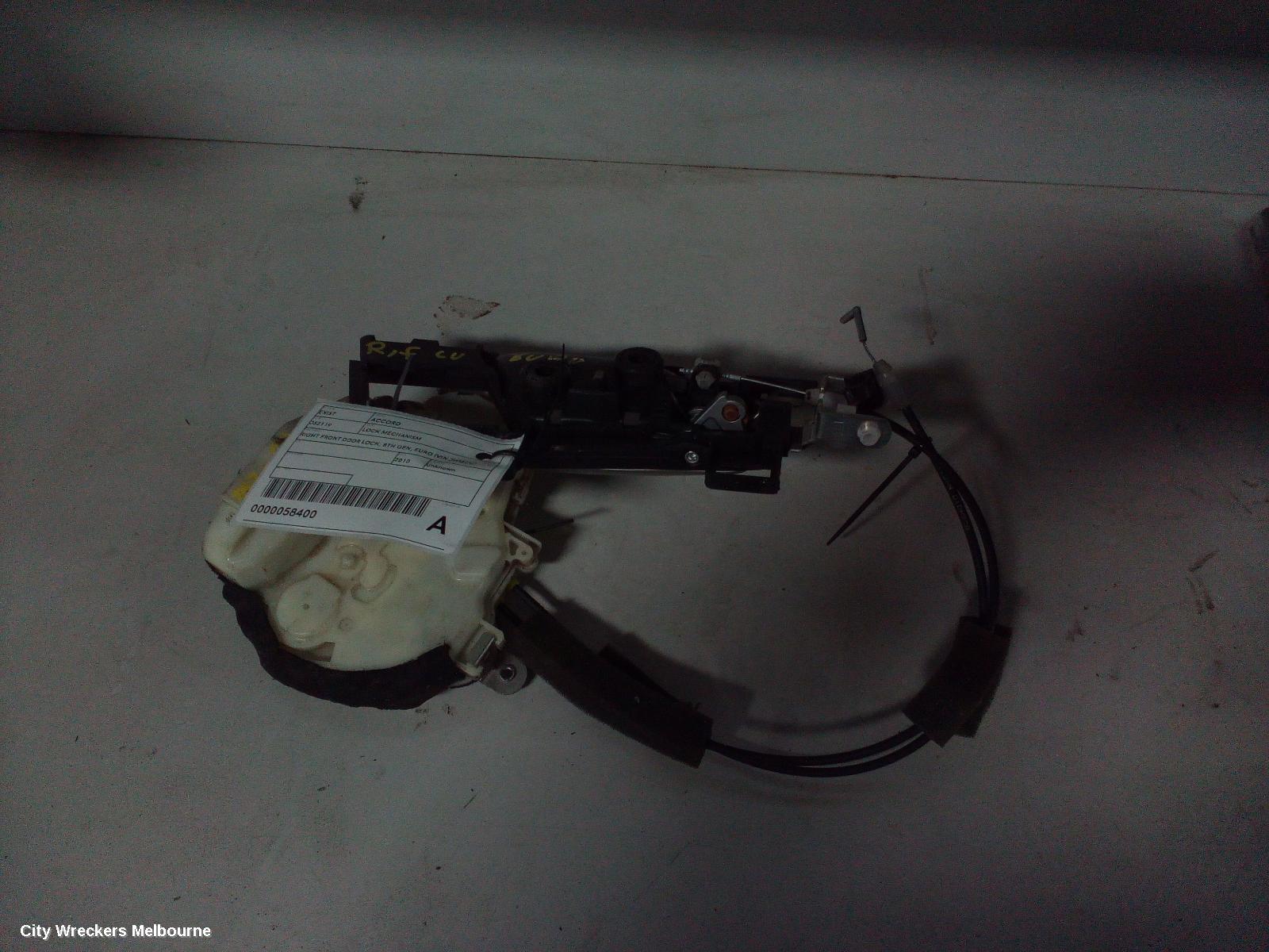 HONDA ACCORD DOOR/BOOT/GATE LOCK, RIGHT FRONT DOOR LOCK, 8TH GEN, EURO (VIN JHMCU), 06/2008 - 12/2015 - Image 2