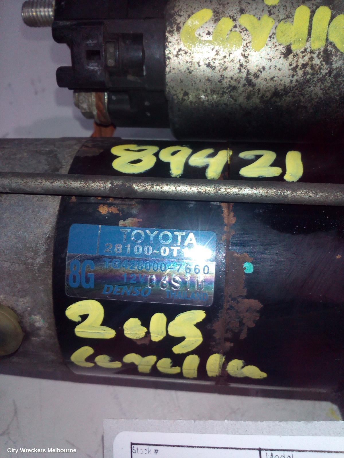 TOYOTA COROLLA STARTER, PETROL, 1.8, 2ZR-FE, ZRE172R, 12/2013 - 06/2019 - Image 2