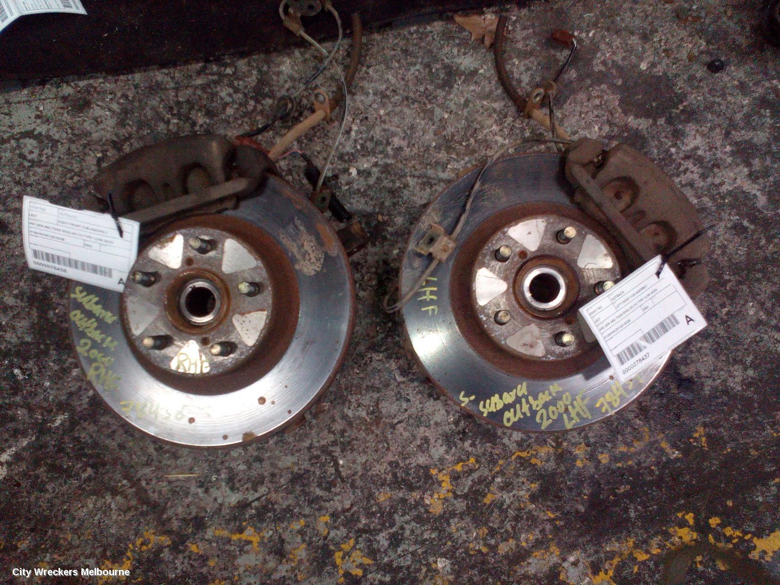 SUBARU OUTBACK LEFT FRONT HUB ASSEMBLY, 3RD GEN ABS (TONE RING ON CV) TYPE 12/1998 - 08/2003 - Image 2