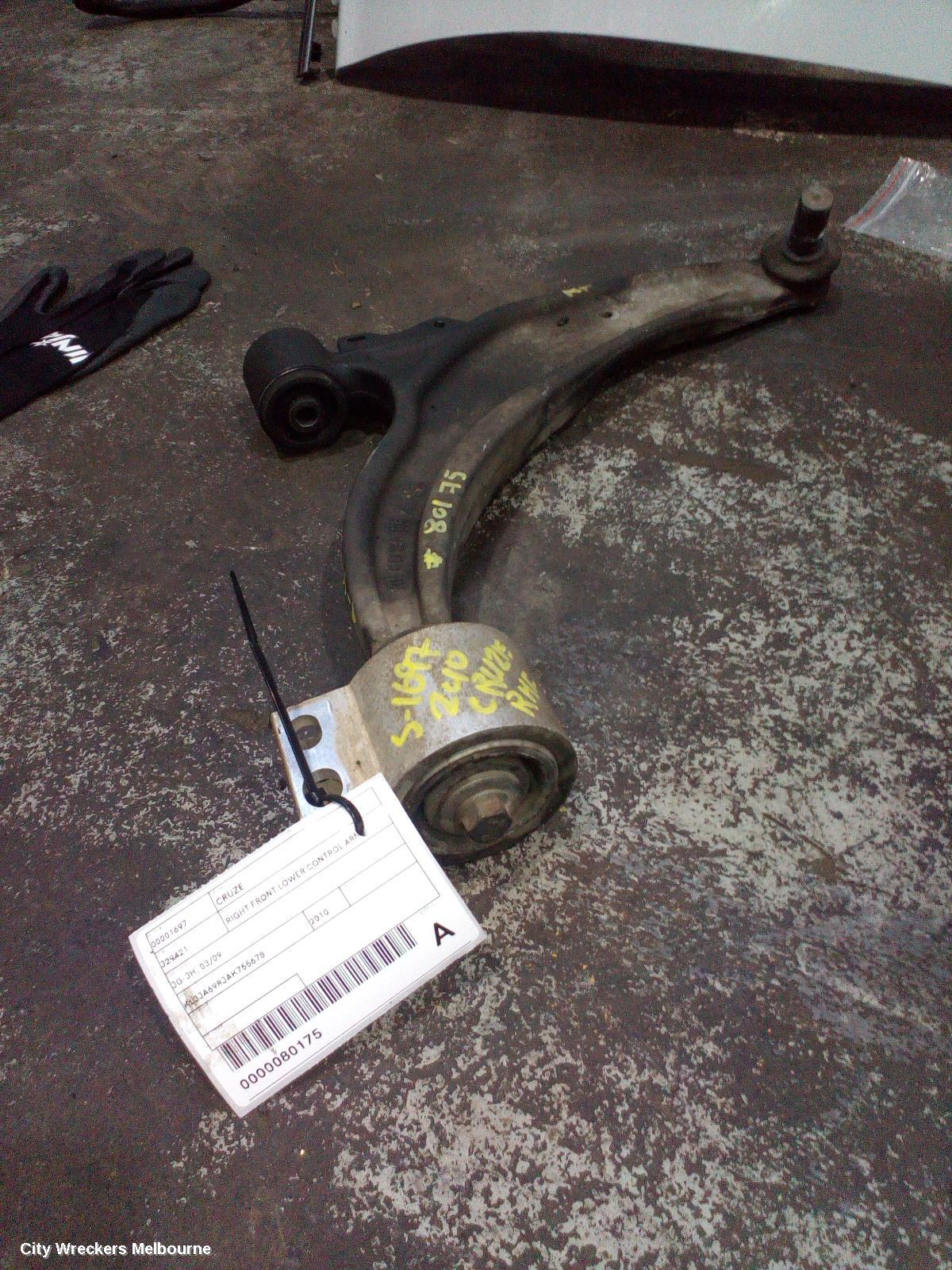 HOLDEN CRUZE RIGHT FRONT LOWER CONTROL ARM, JG-JH, 03/2009 ONWARDS - Image 1
