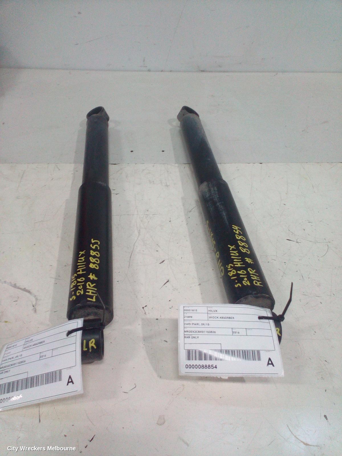 TOYOTA HILUX SHOCK ABSORBER, 2WD, REAR (LH SIDE), LOW RIDE, 09/2015 ONWARDS - Image 2
