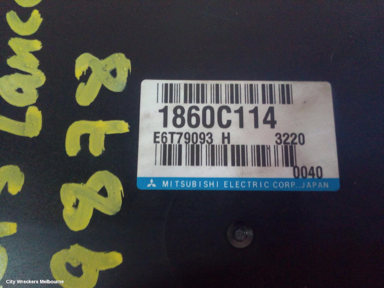 MITSUBISHI LANCER ECU, ENGINE ECU, 2.0, MANUAL T/M, ECU ONLY, P/N 1860C114, CJ, 07/2007 - 10/2015 - Image 1