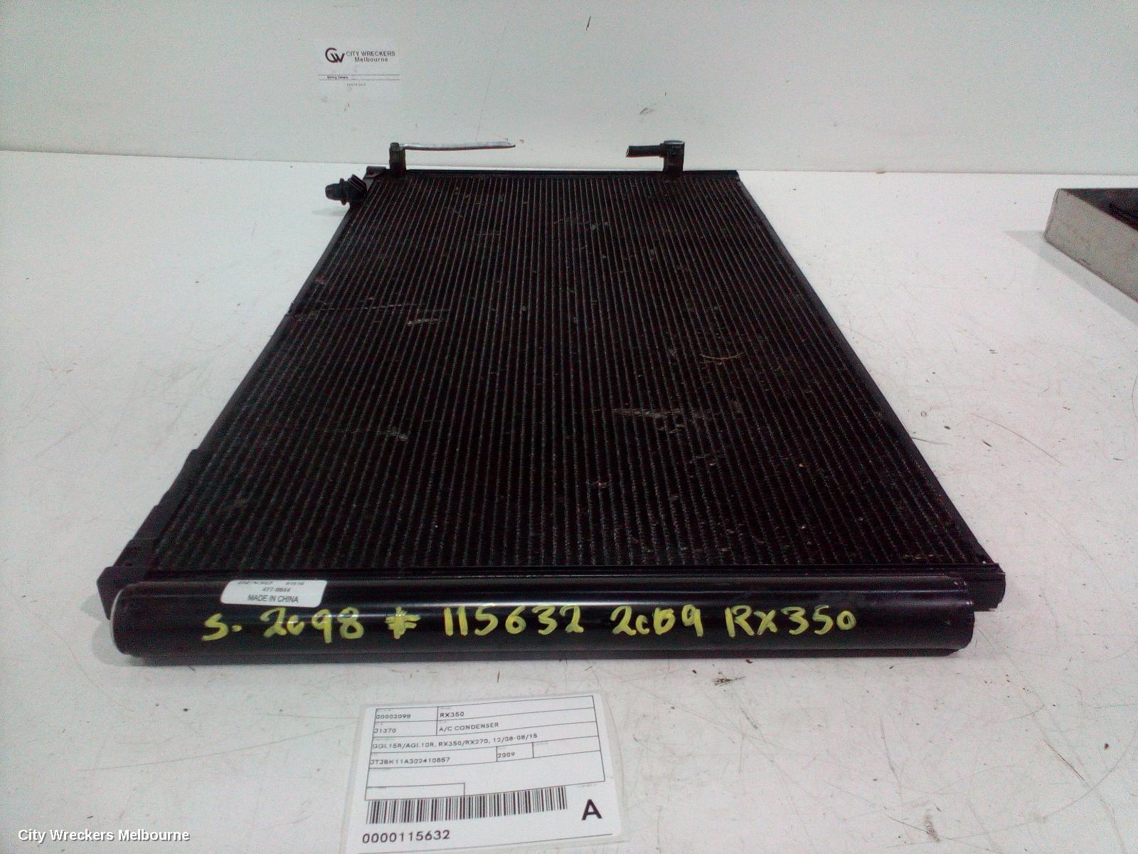 LEXUS RX SERIES A/C CONDENSER, GGL15R/AGL10R, RX350/RX270, 12/2008 - 08/2015 - Image 2