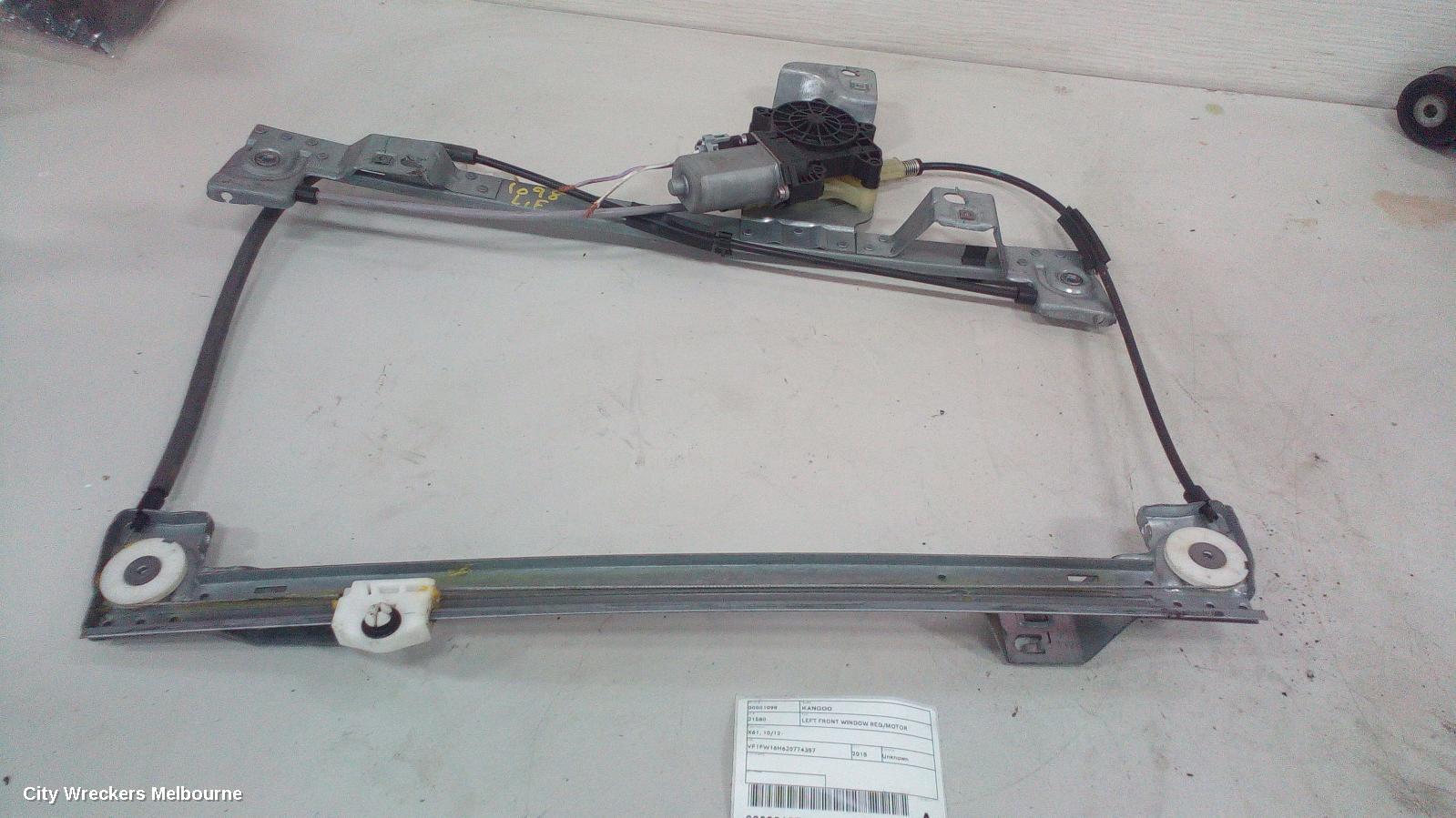 RENAULT KANGOO LEFT FRONT WINDOW REG/MOTOR, X61, 10/2012 ONWARDS - Image 1