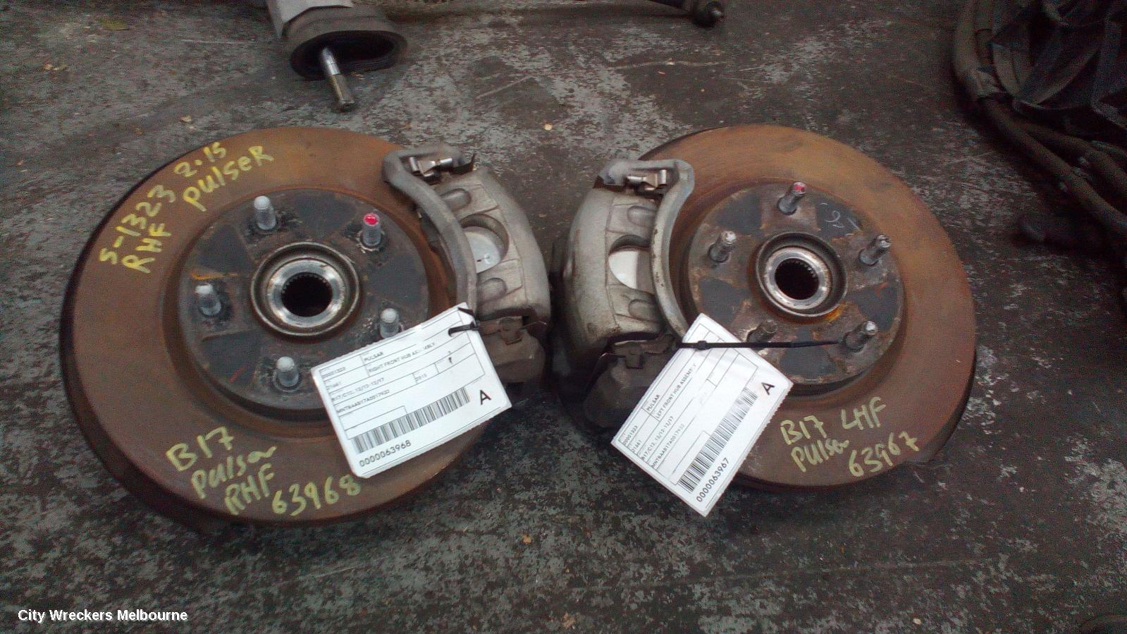 NISSAN PULSAR RIGHT FRONT HUB ASSEMBLY, B17/C12, 12/2012 - 12/2017 - Image 2