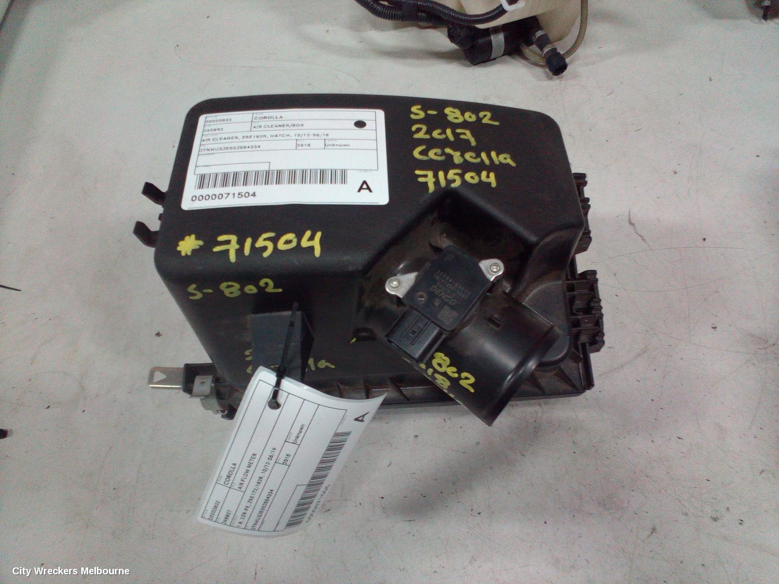 TOYOTA COROLLA AIR CLEANER/BOX, AIR CLEANER, ZRE182R, HATCH, 10/2012 - 06/2018 - Image 1