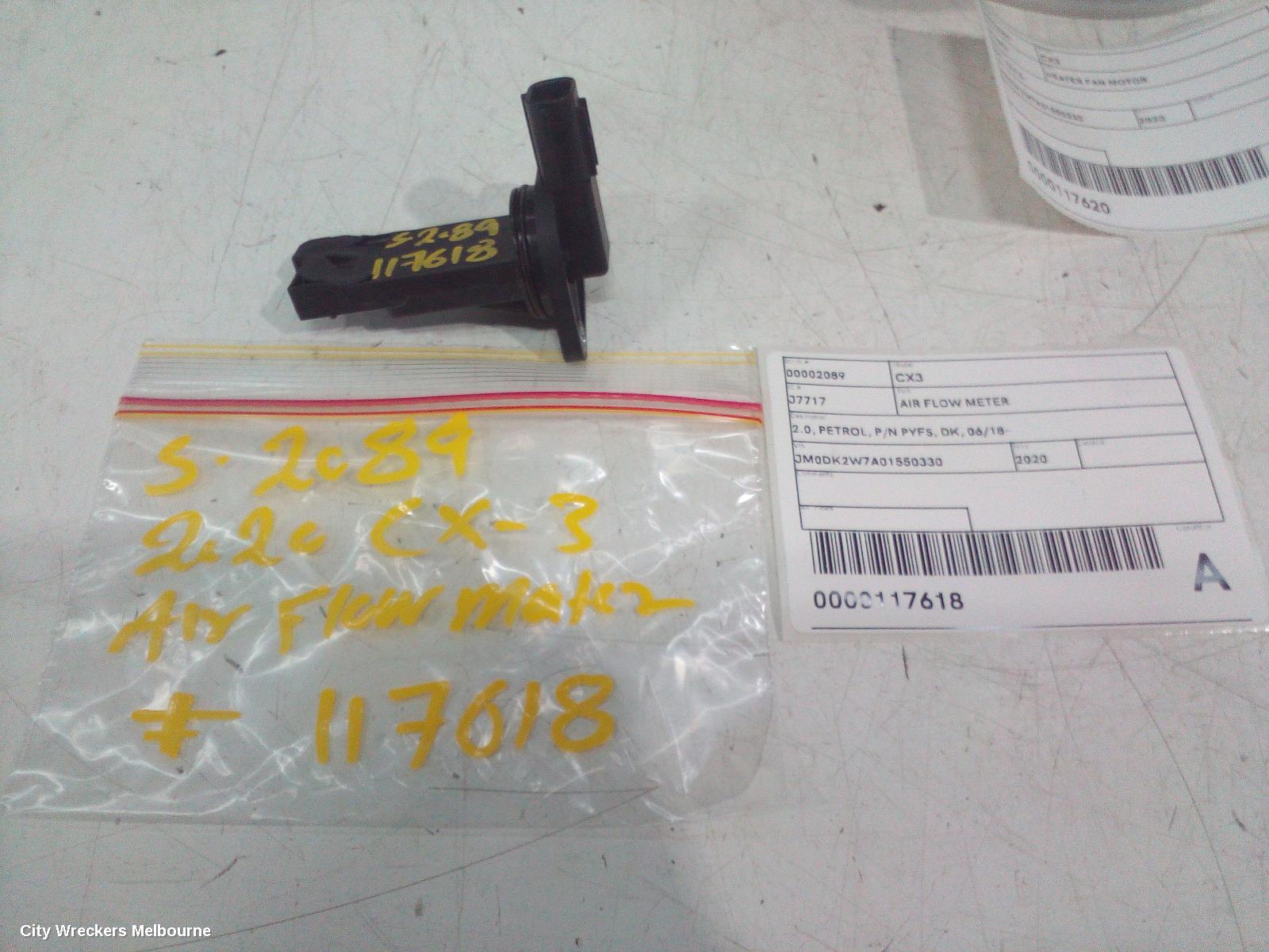 MAZDA CX3 AIR FLOW METER, 2.0, PETROL, P/N PYFS, DK, 06/2018 ONWARDS - Image 1