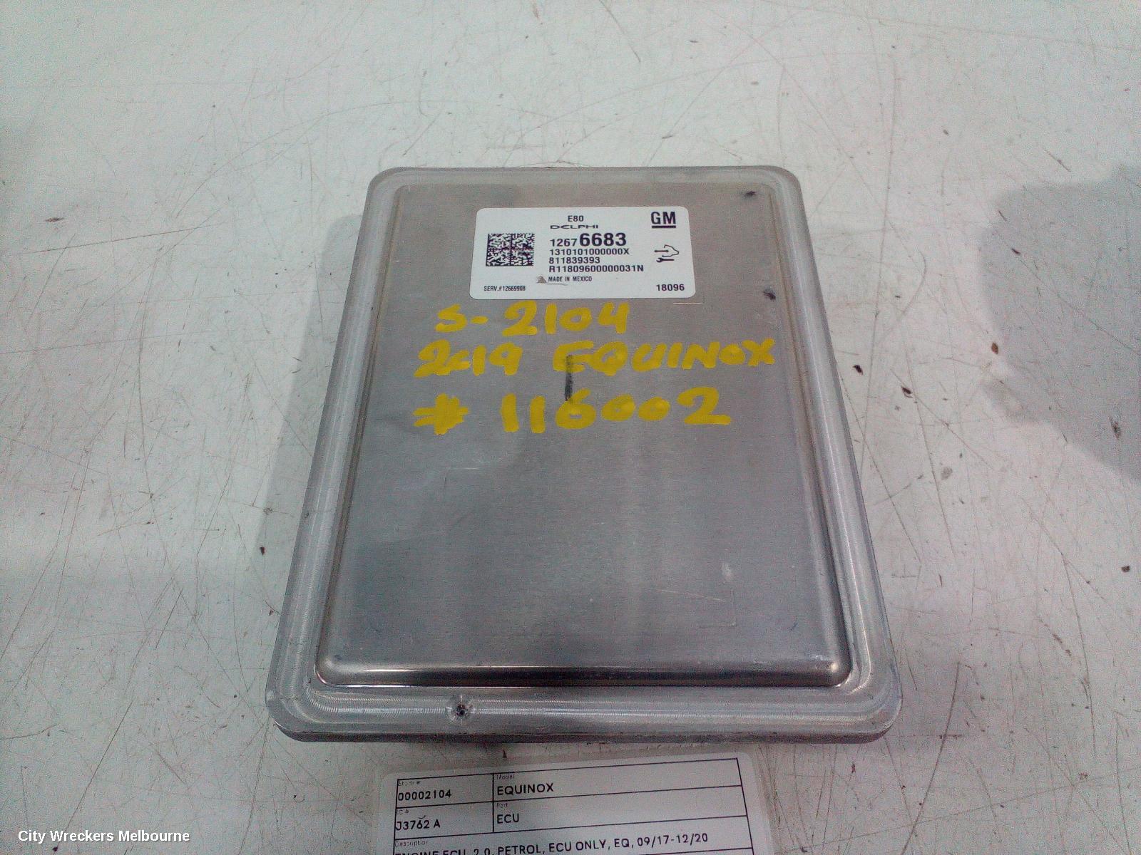 HOLDEN EQUINOX ECU, ENGINE ECU, 2.0, PETROL, ECU ONLY, EQ, 09/2017 - 12/2020 - Image 1