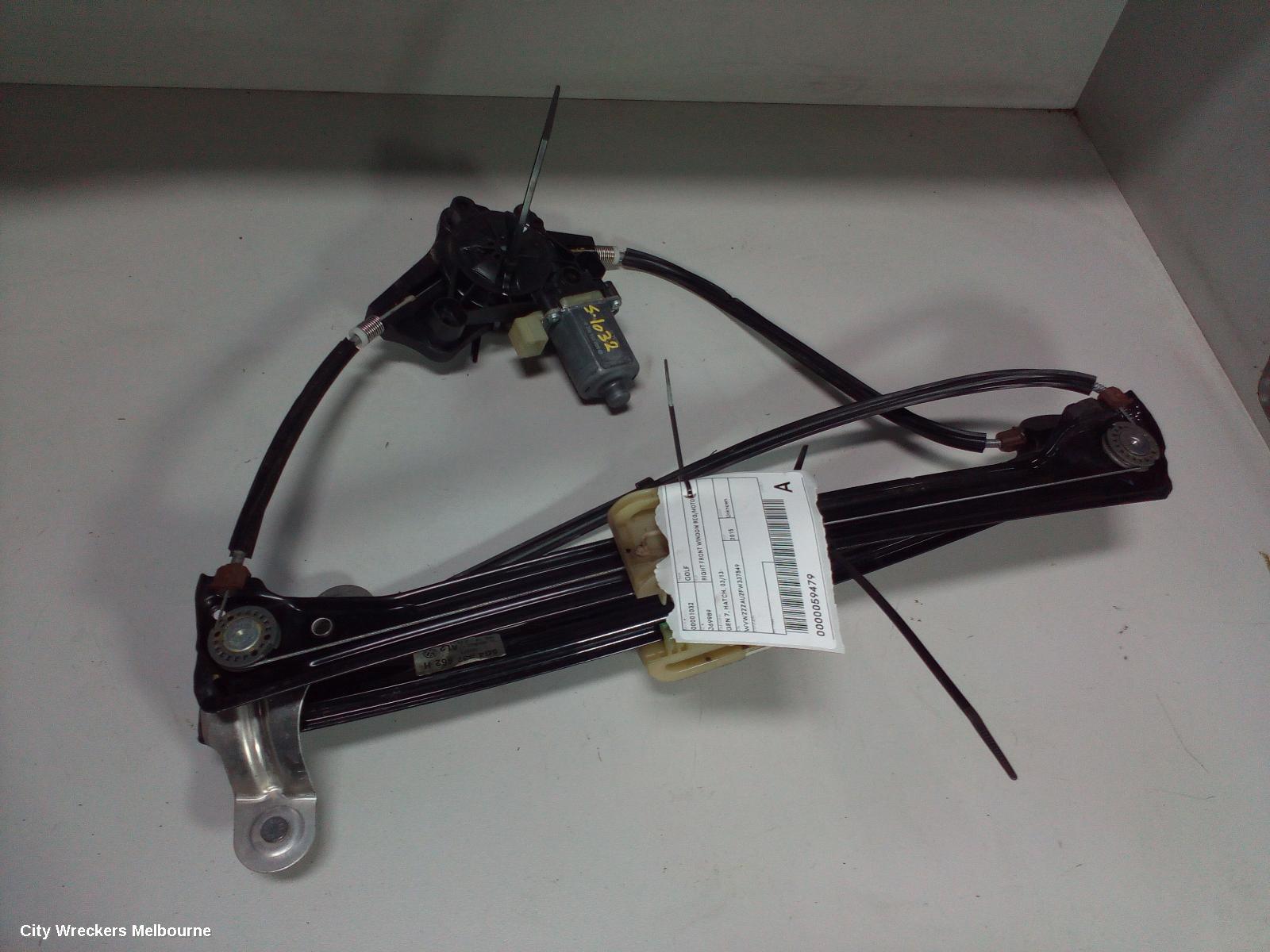 VOLKSWAGEN GOLF RIGHT FRONT WINDOW REG/MOTOR, GEN 7, 5DR HATCH/WAGON, 03/2013 - 08/2020 - Image 1