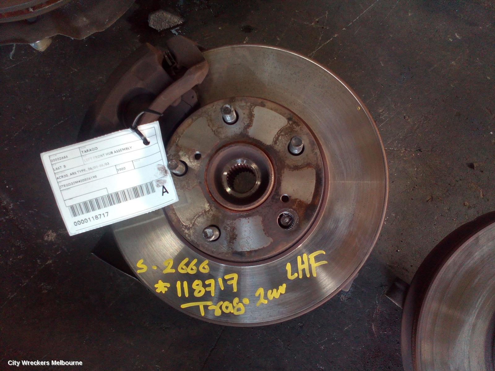 TOYOTA TARAGO LEFT FRONT HUB ASSEMBLY, ACR30, ABS TYPE, 06/2000 - 06/2003 - Image 2