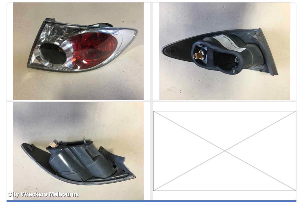 MAZDA 6 RIGHT TAILLIGHT, GG/GY, IN BODY, SEDAN/HATCH, LENS# 220-61980, 08/2005 - 11/2007 - Image 1