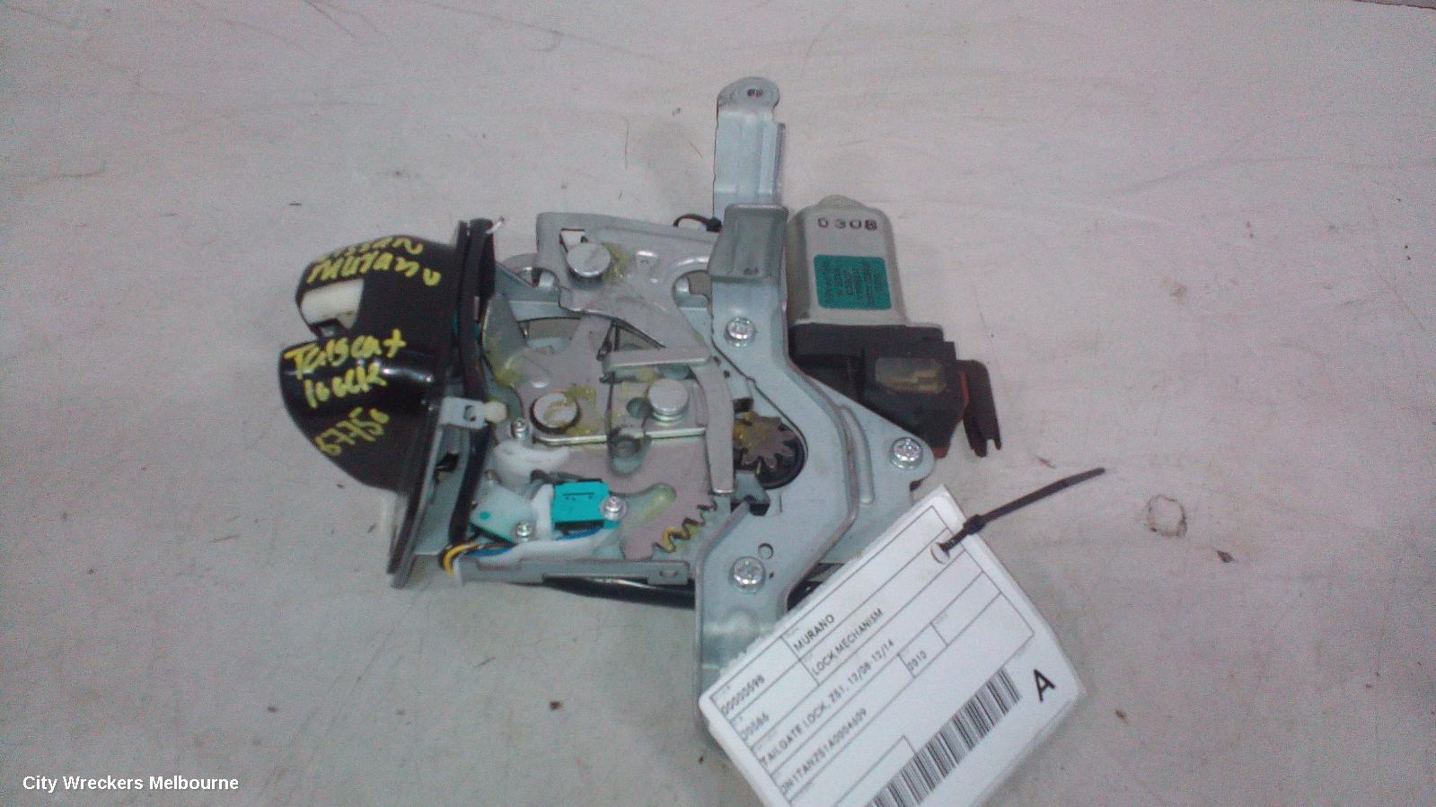 NISSAN MURANO DOOR/BOOT/GATE LOCK, TAILGATE LOCK, POWER LIFT GATE TYPE,  Z51, 12/2008 - 12/2014 - Image 3