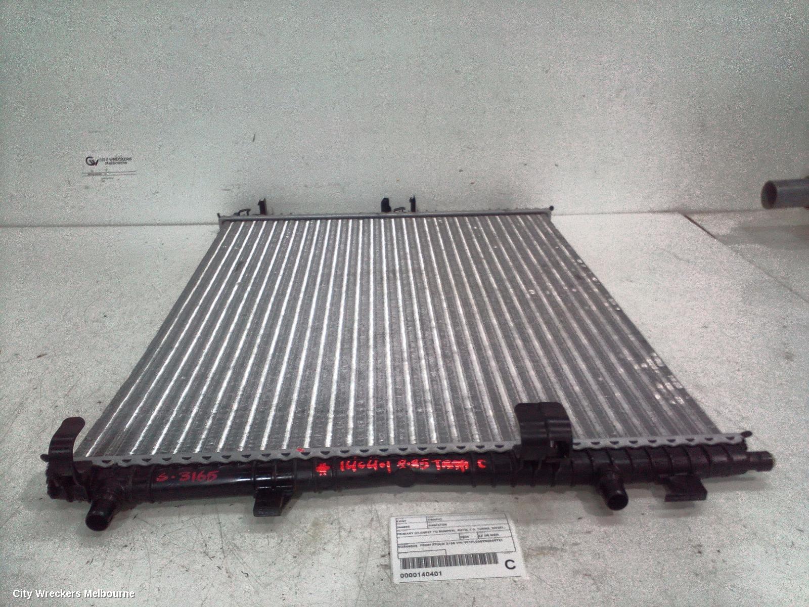 RENAULT TRAFIC RADIATOR, PRIMARY (CLOSEST TO BUMPER), AUTO, 2.0, TURBO, DIESEL, X82, 09/2019 ONWARDS - Image 2