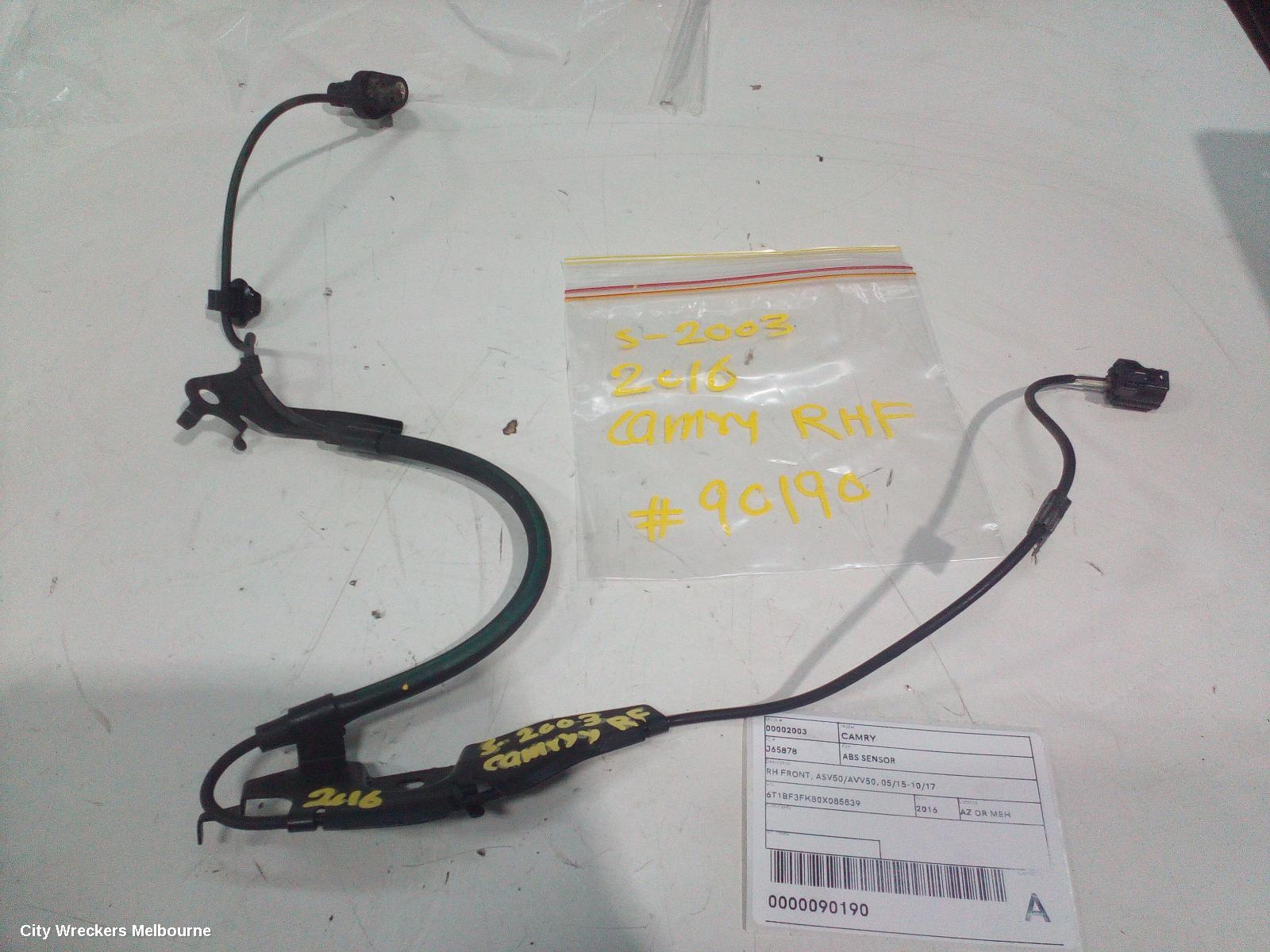 TOYOTA CAMRY ABS SENSOR, RH FRONT, ASV50/AVV50, 05/2015 - 10/2017 - Image 1