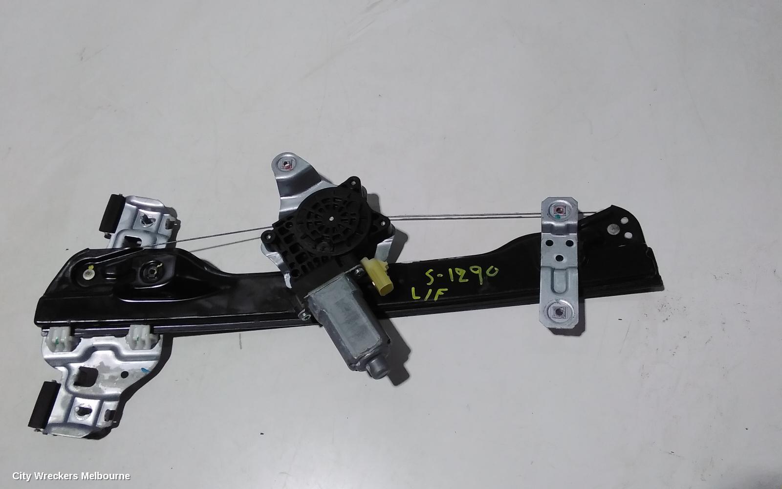 HOLDEN BARINA LEFT FRONT WINDOW REG/MOTOR, TM, DOOR REG ASSY (REG AND MOTOR), WHITE PLUG TYPE, 09/2011 - 12/2018 - Image 1