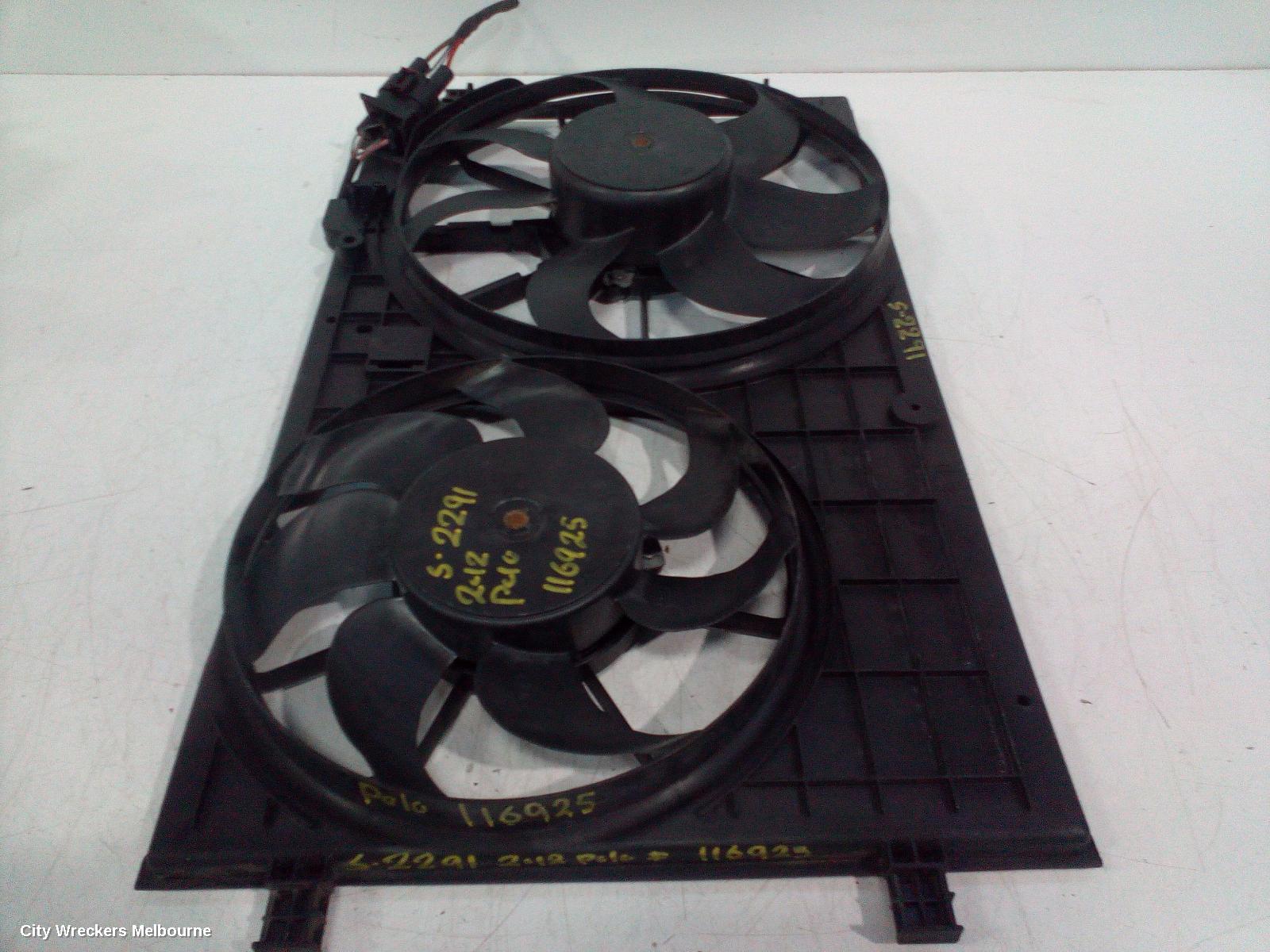 VOLKSWAGEN POLO FAN, DUAL FAN ASSY, 1.4, PETROL, TURBO/SCHARGED, 6R, 05/2010 - 05/2014 - Image 1