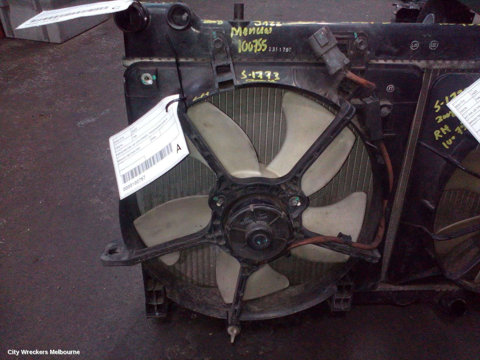 HONDA JAZZ FAN, RADIATOR FAN, GD (VIN JHMGD), PASSENGERS SIDE 5 BLADES, 03/2006 - 09/2008 - Image 1