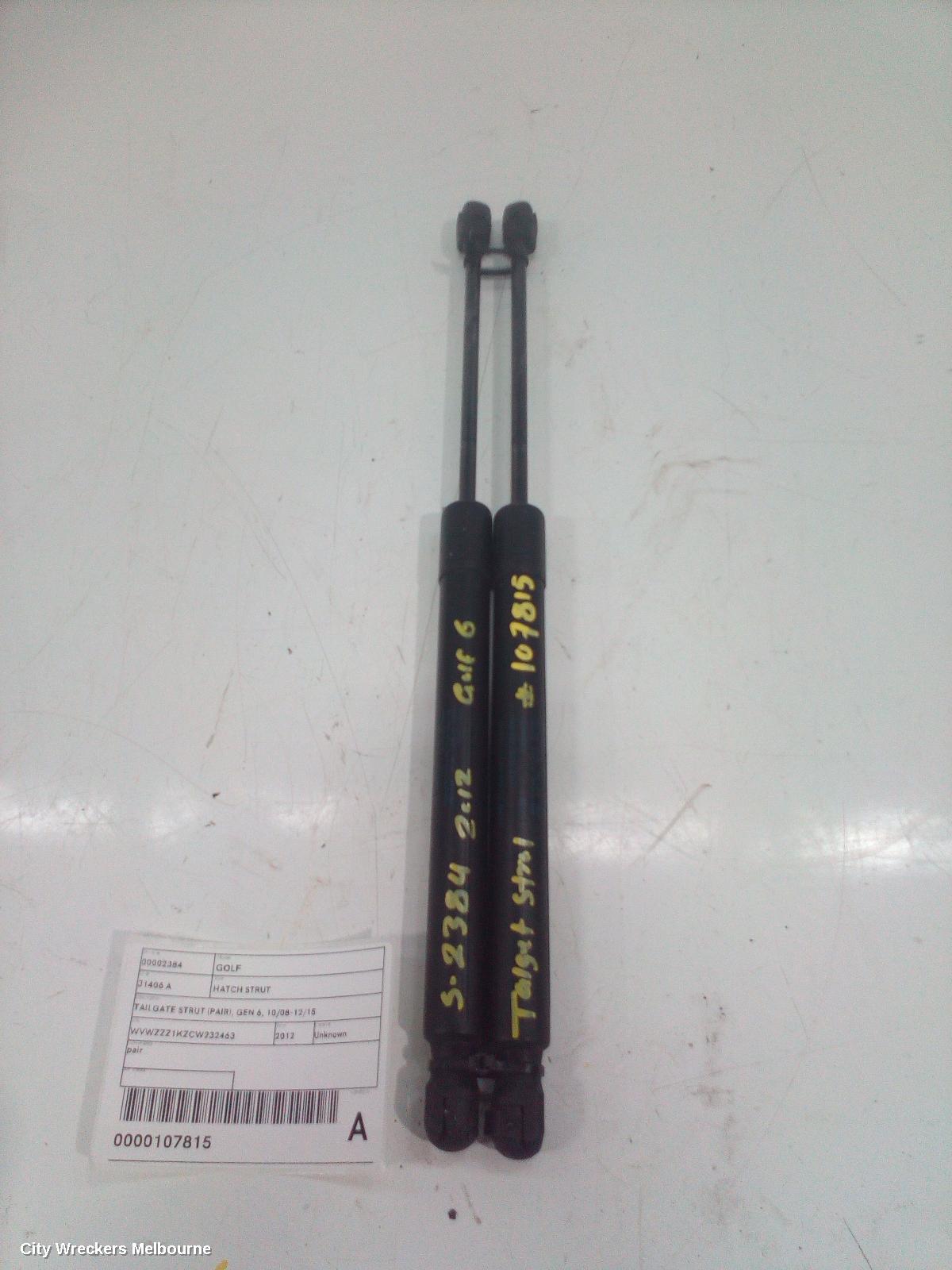VOLKSWAGEN GOLF HATCH STRUT, TAILGATE STRUT (PAIR), GEN 6, 10/2008 - 12/2015 - Image 2