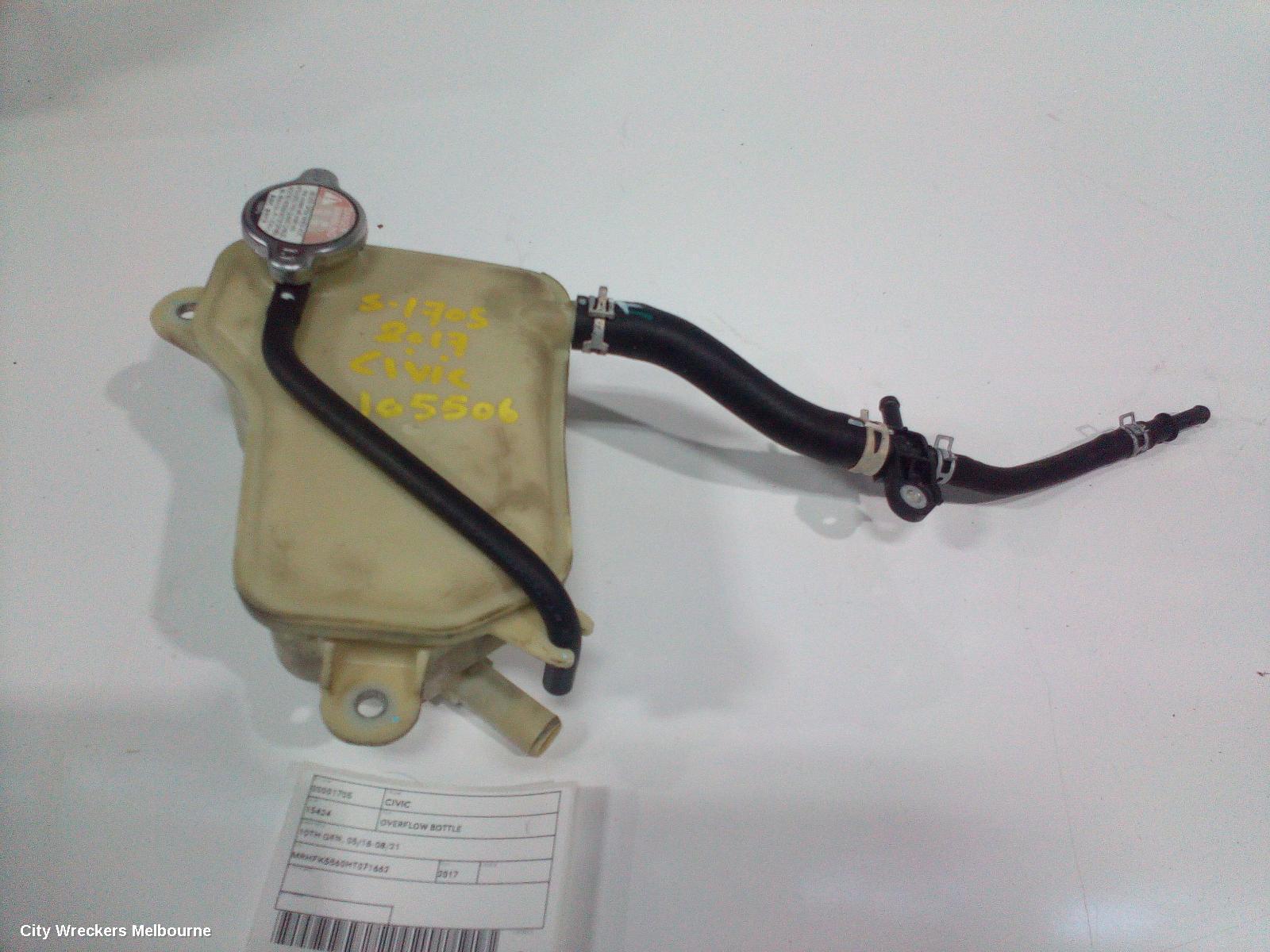 HONDA CIVIC OVERFLOW BOTTLE, 10TH GEN, 05/2016 - 08/2021 - Image 2