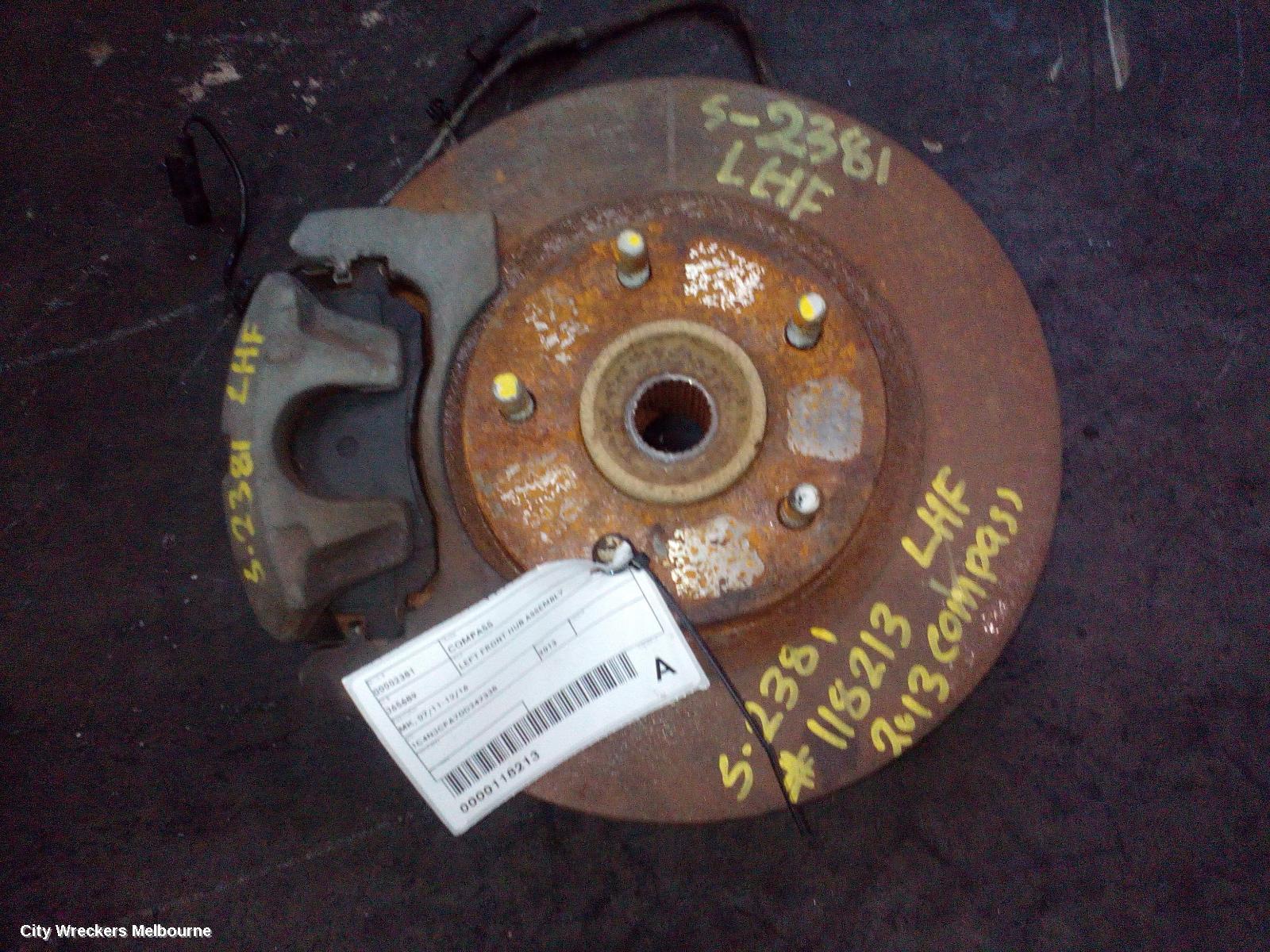JEEP COMPASS LEFT FRONT HUB ASSEMBLY, MK, 07/2011 - 12/2016 - Image 2