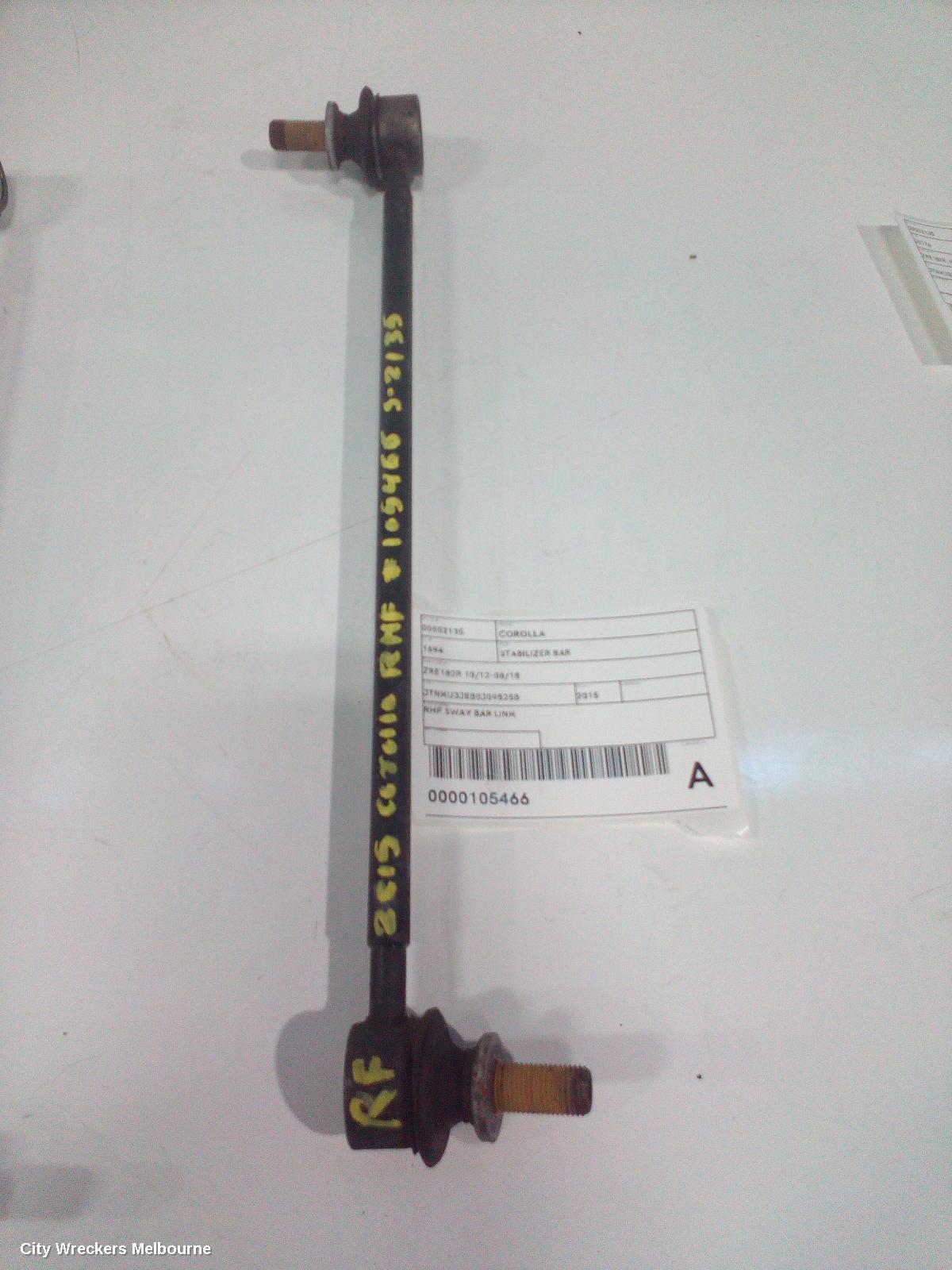 TOYOTA COROLLA STABILISER BAR, ZRE182R 10/2012 - 06/2018 - Image 2