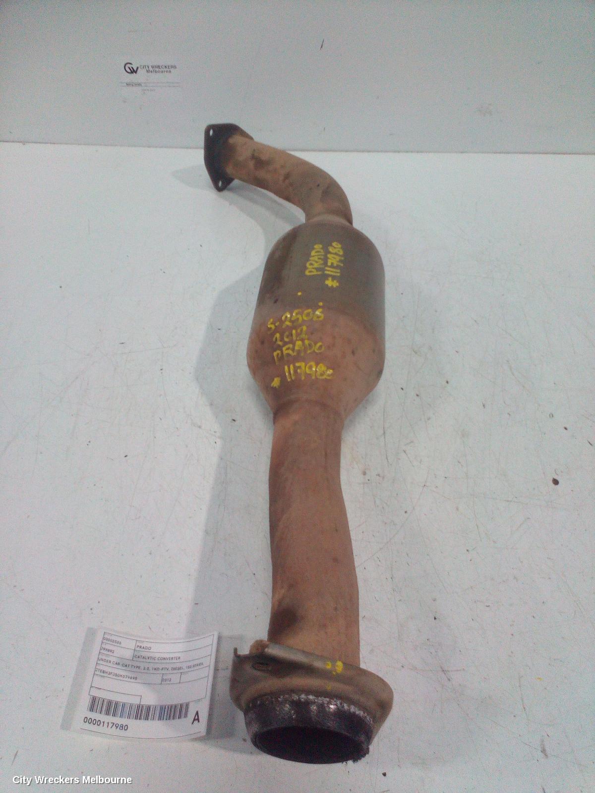 TOYOTA PRADO CATALYTIC CONVERTER, UNDER CAR-CAT TYPE, 3.0, 1KD-FTV, DIESEL, 150 SERIES, 08/2009 - 05/2015 - Image 1
