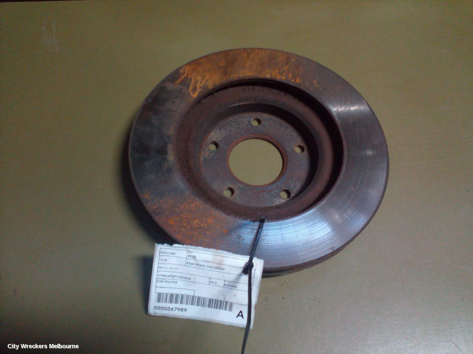 PEUGEOT 4008 REAR BRAKE DISC/DRUM, 05/2012 - 12/2017 - Image 2