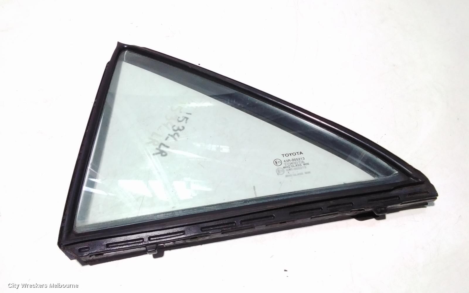 TOYOTA CAMRY LEFT REAR 1/4 DOOR GLASS, ASV50/AVV50, 12/2011 - 05/2015 - Image 1