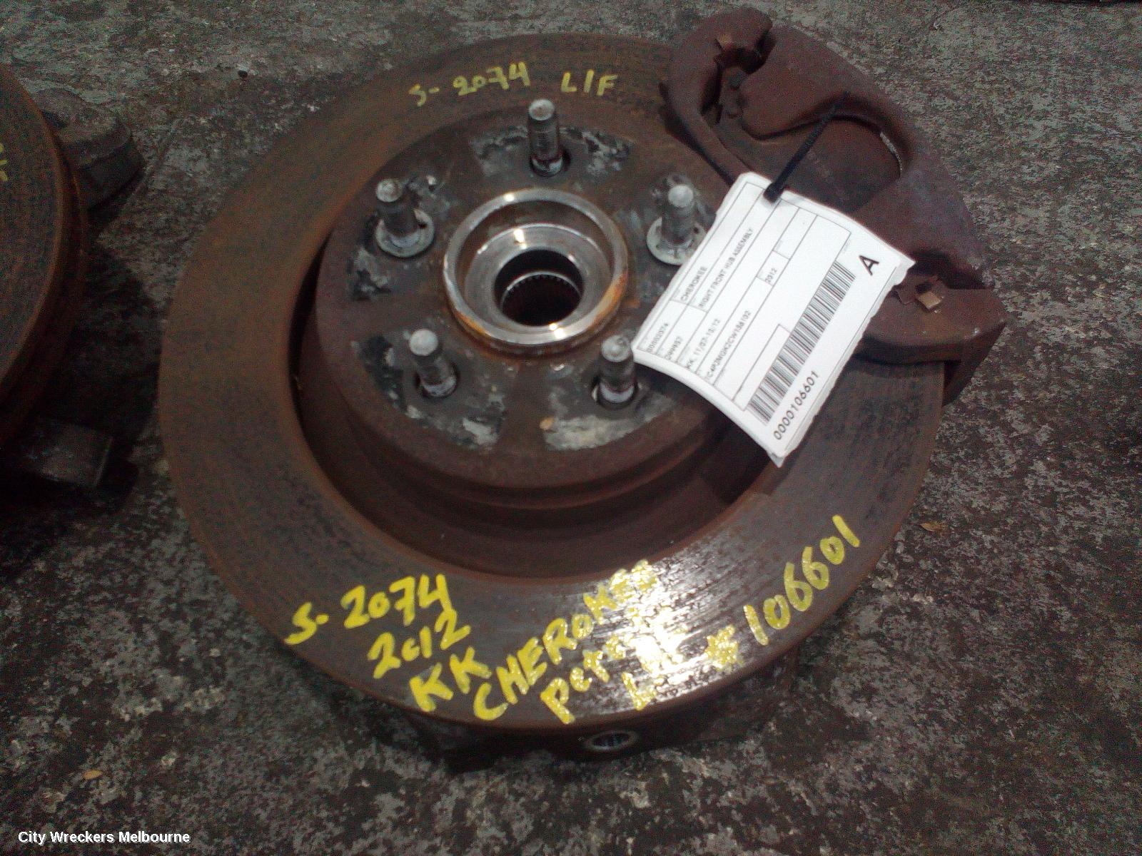 JEEP CHEROKEE RIGHT FRONT HUB ASSEMBLY, KK, 11/2007 - 10/2012 - Image 1