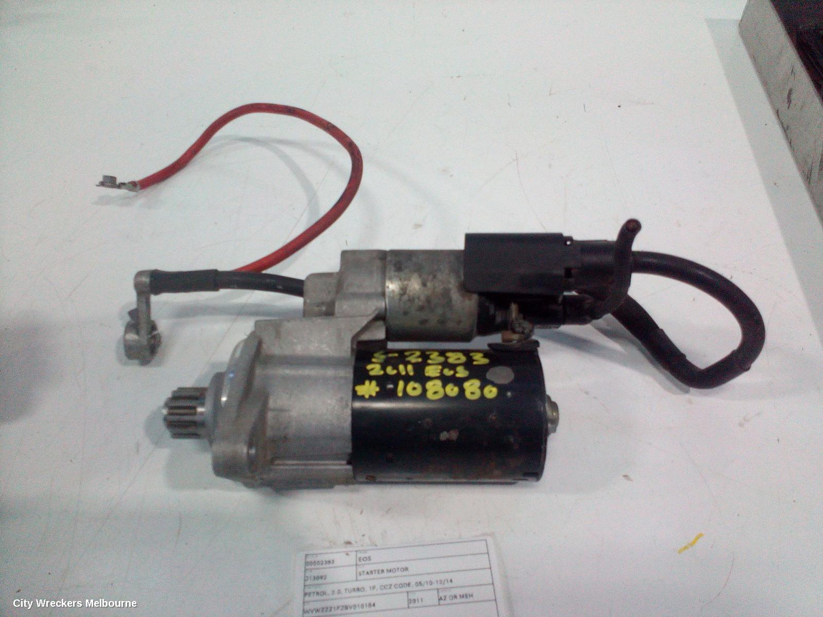 VOLKSWAGEN EOS STARTER, PETROL, 2.0, TURBO, 1F, CCZ CODE, 05/2010 - 12/2014 - Image 1