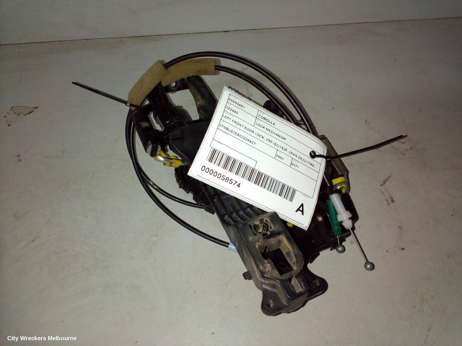 TOYOTA COROLLA DOOR/BOOT/GATE LOCK, LEFT FRONT DOOR LOCK, ZRE152/20153R, LEVIN ZR/ULTIMA, 03/2007 - 10/2013 - Image 1