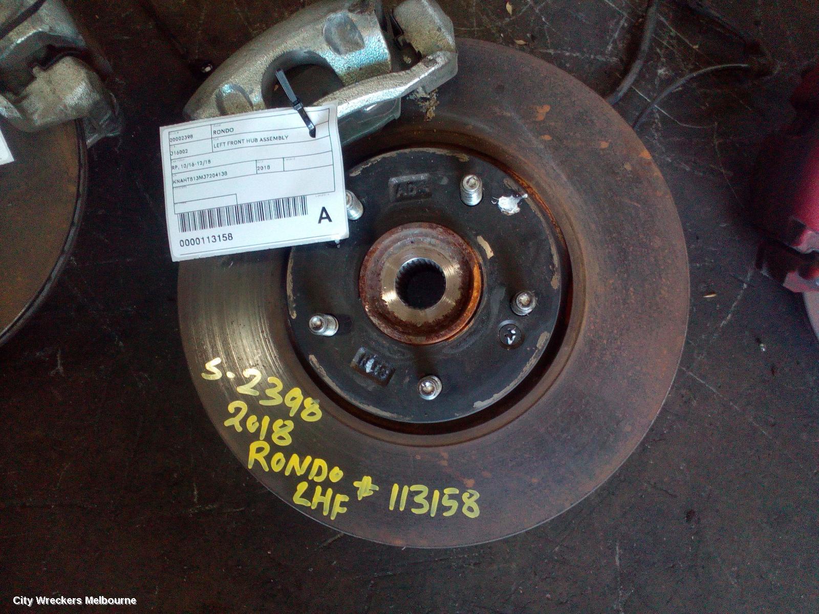 KIA RONDO LEFT FRONT HUB ASSEMBLY, RP, 10/2016 - 12/2018 - Image 2