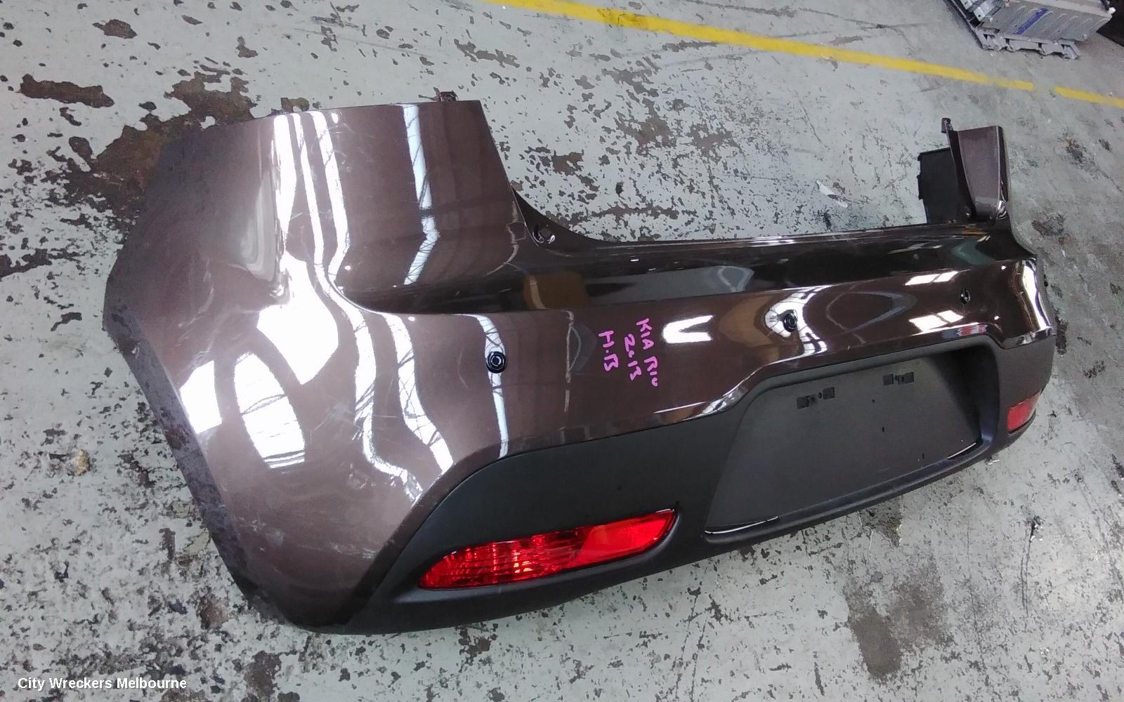 KIA RIO REAR BUMPER, UB, BUMPER BAR, 3DR/5DR HATCH, W/ PARK SENSOR TYPE, 08/2011 - 10/2014 - Image 3