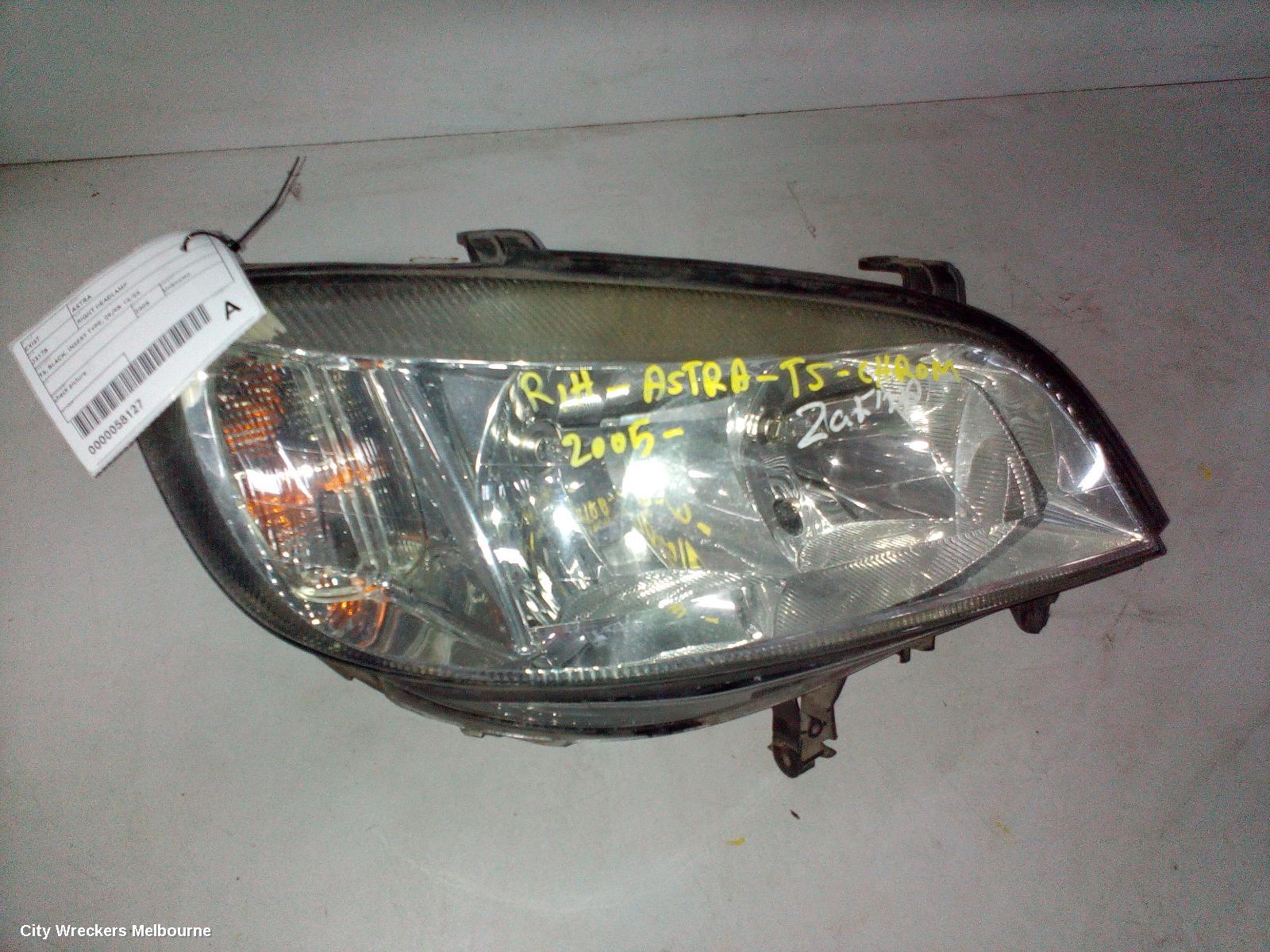 HOLDEN ASTRA RIGHT HEADLAMP, TS, CHROME, INSERT TYPE, 09/1998 - 10/2006 - Image 1