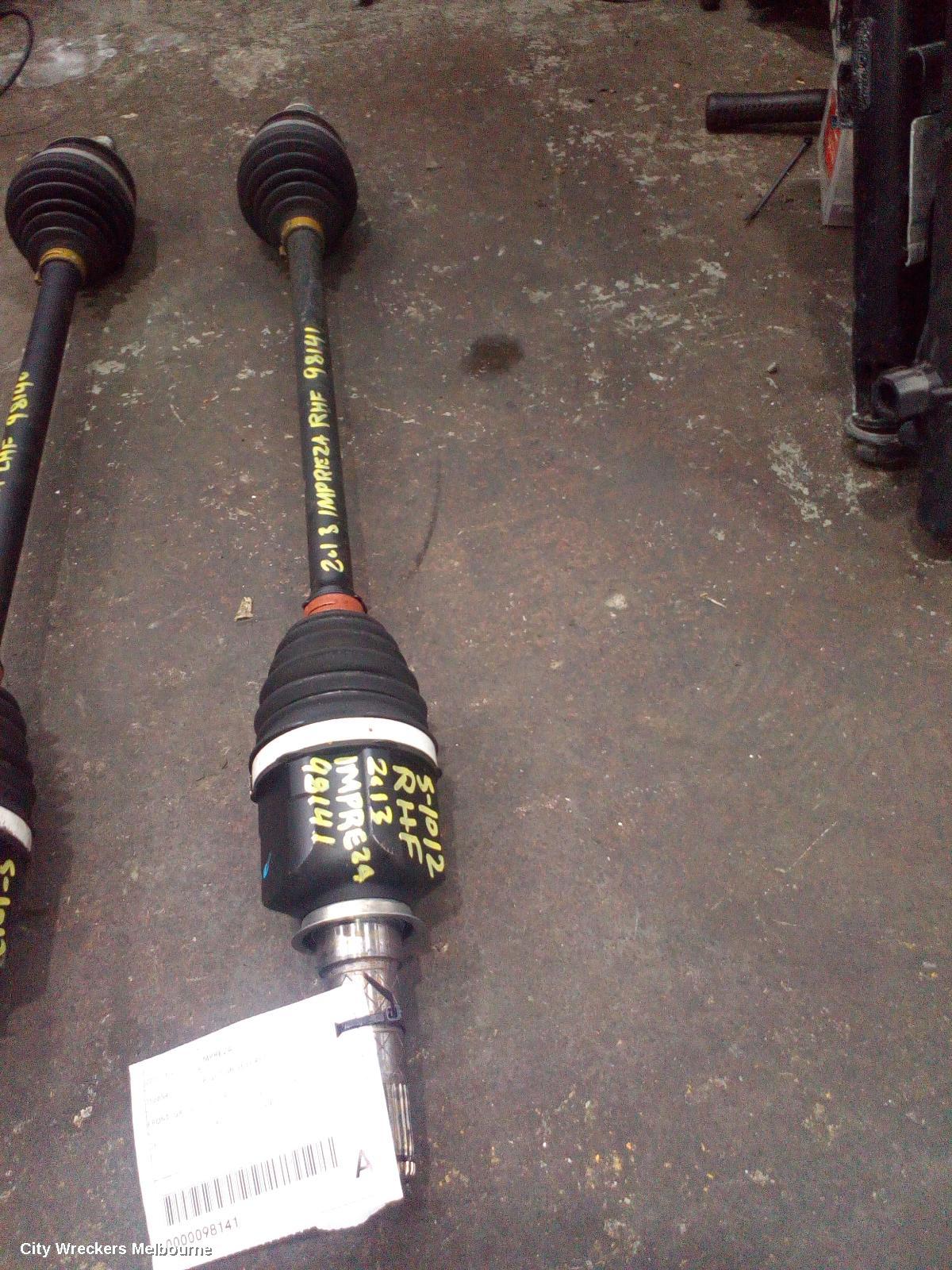 SUBARU IMPREZA RIGHT DRIVESHAFT, FRONT, G4, 12/2011 - 01/2014 - Image 1