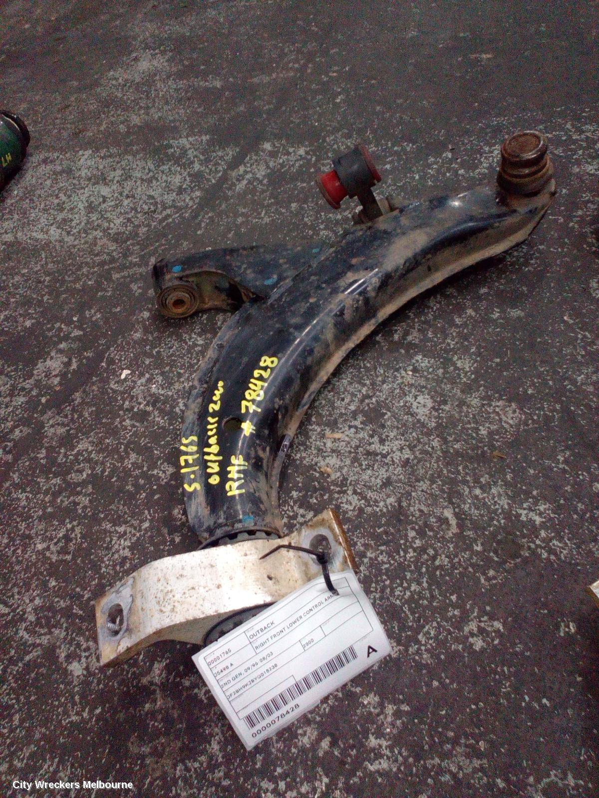 SUBARU OUTBACK RIGHT FRONT LOWER CONTROL ARM, 2ND GEN, 09/1996 - 08/2003 - Image 1