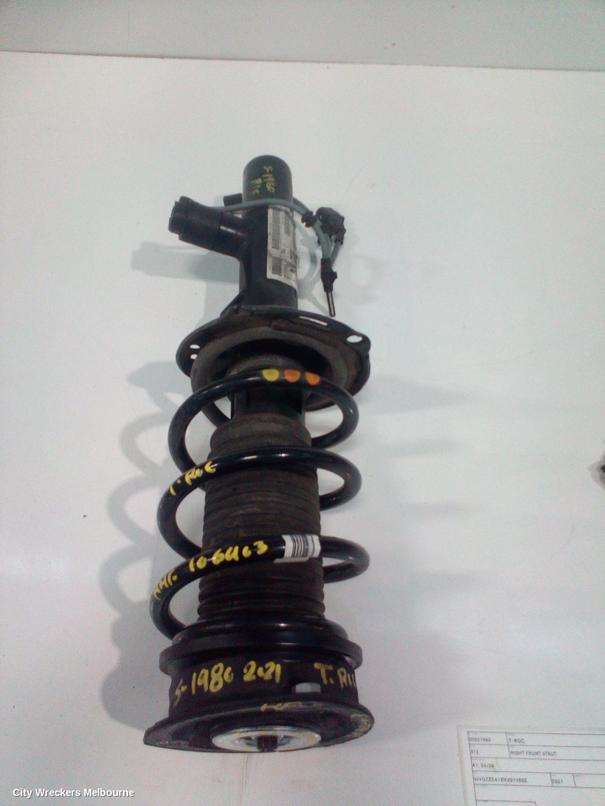 VOLKSWAGEN T-ROC RIGHT FRONT STRUT, A1, ELECTRIC TYPE, 03/2020 ONWARDS - Image 2