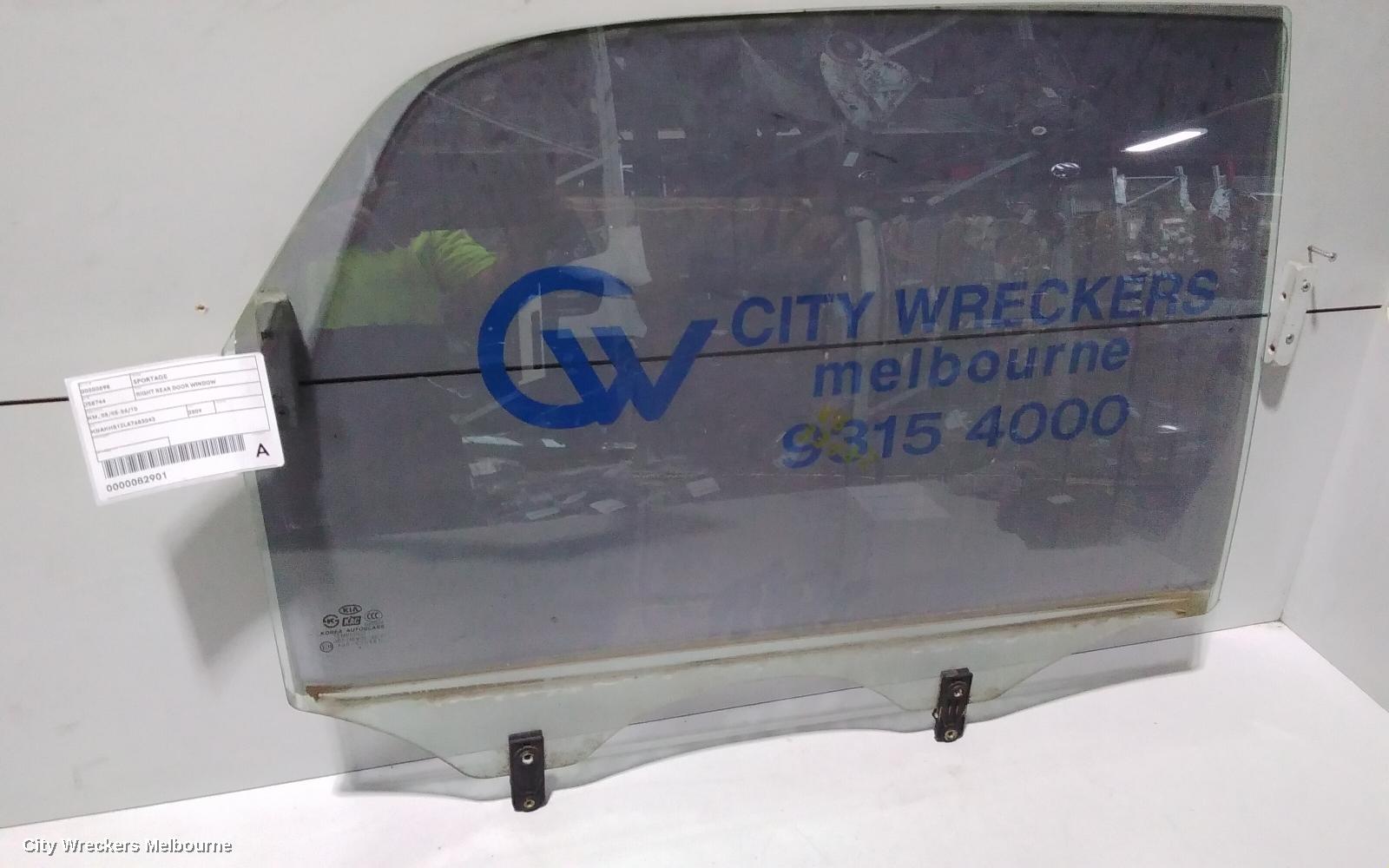 KIA SPORTAGE RIGHT REAR DOOR WINDOW, KM, 05/2005 - 06/2010 - Image 1