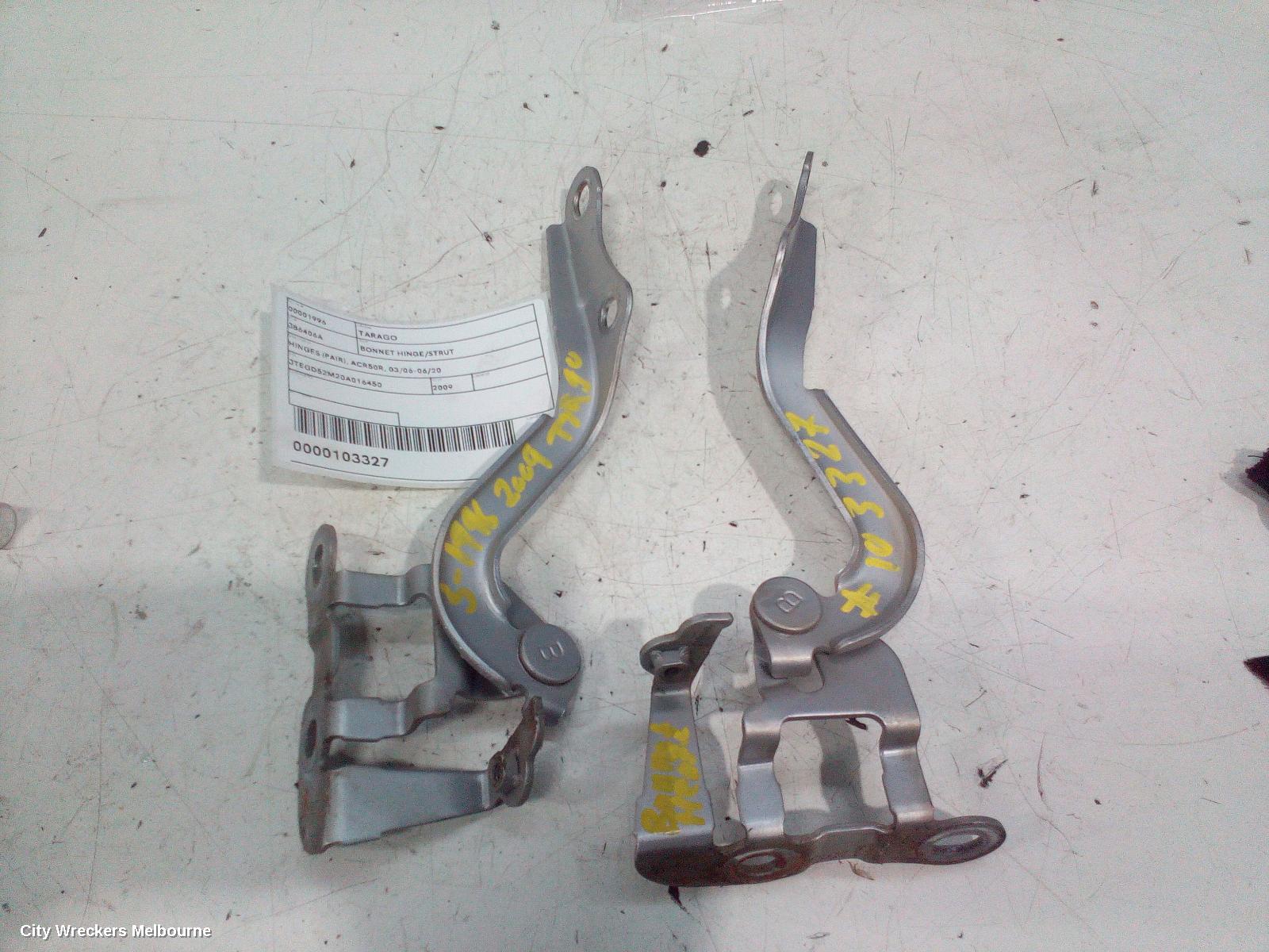 TOYOTA TARAGO BONNET HINGE/STRUT, HINGES (PAIR), ACR50R, 03/2006 - 06/2020 - Image 3